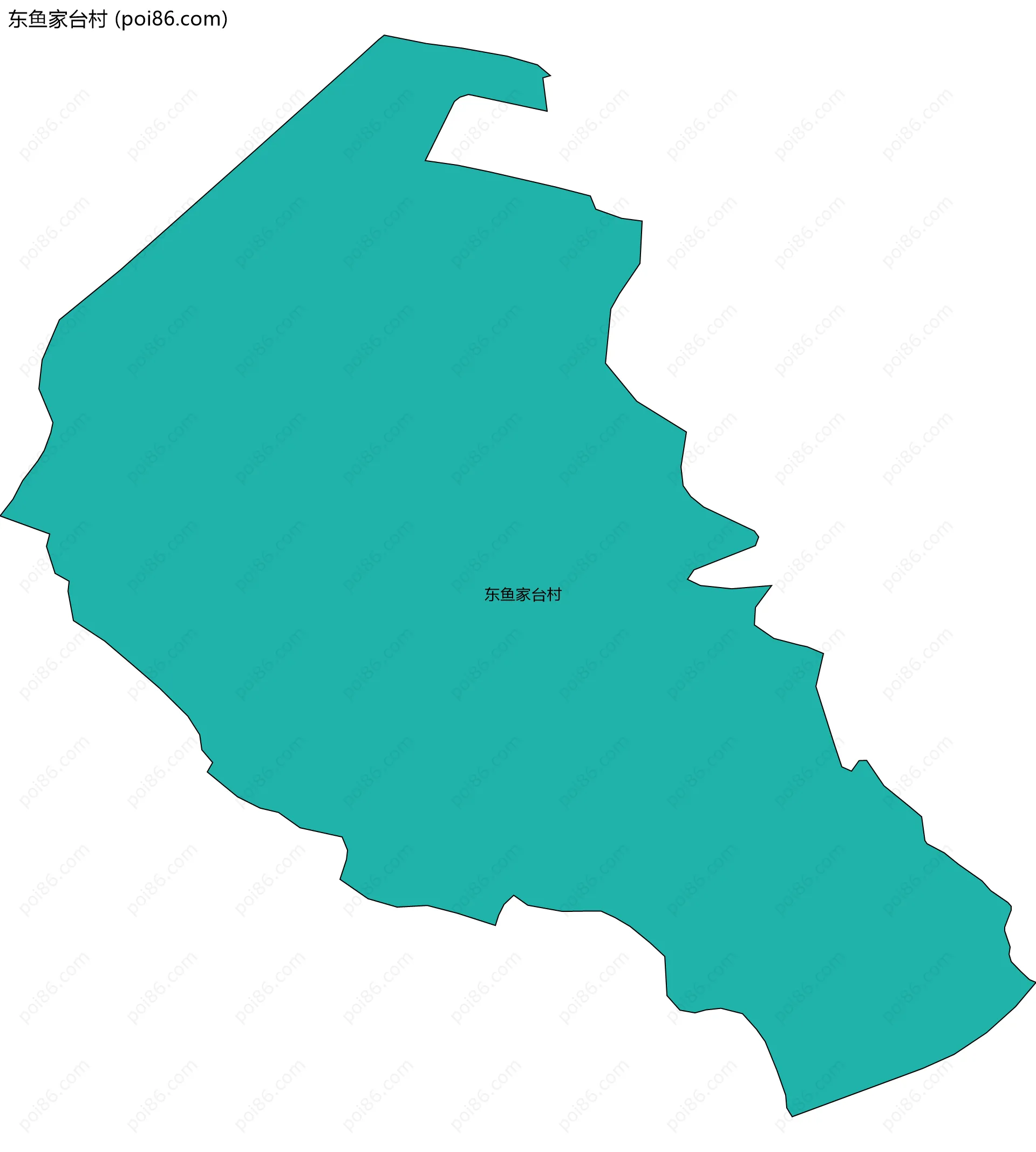 东鱼家台村边界地图