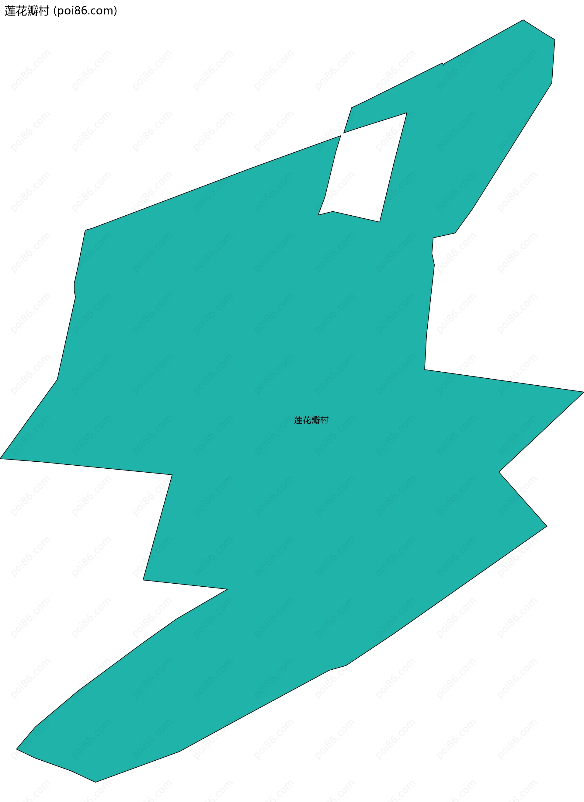 莲花瓣村边界地图