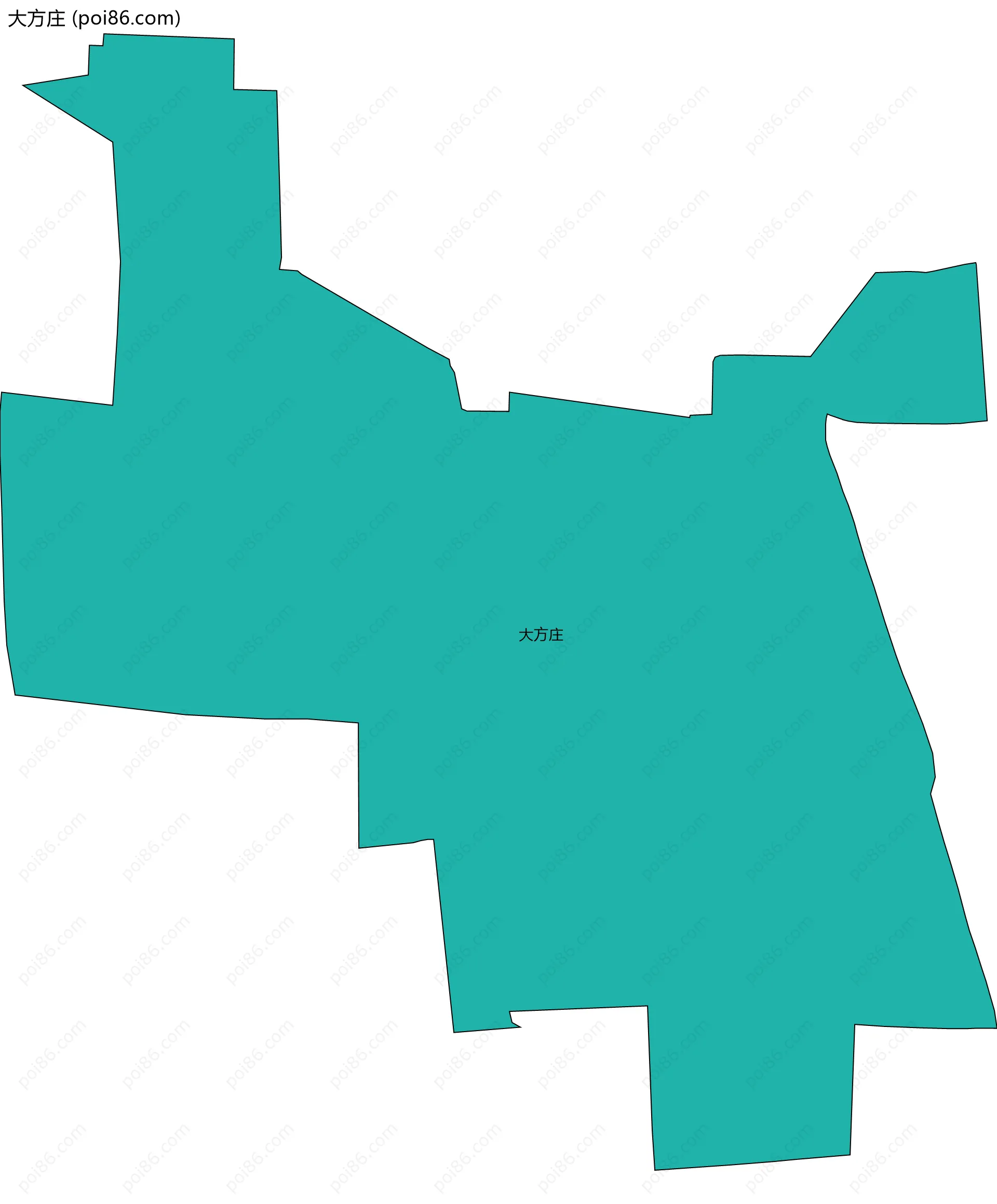 大方庄边界地图