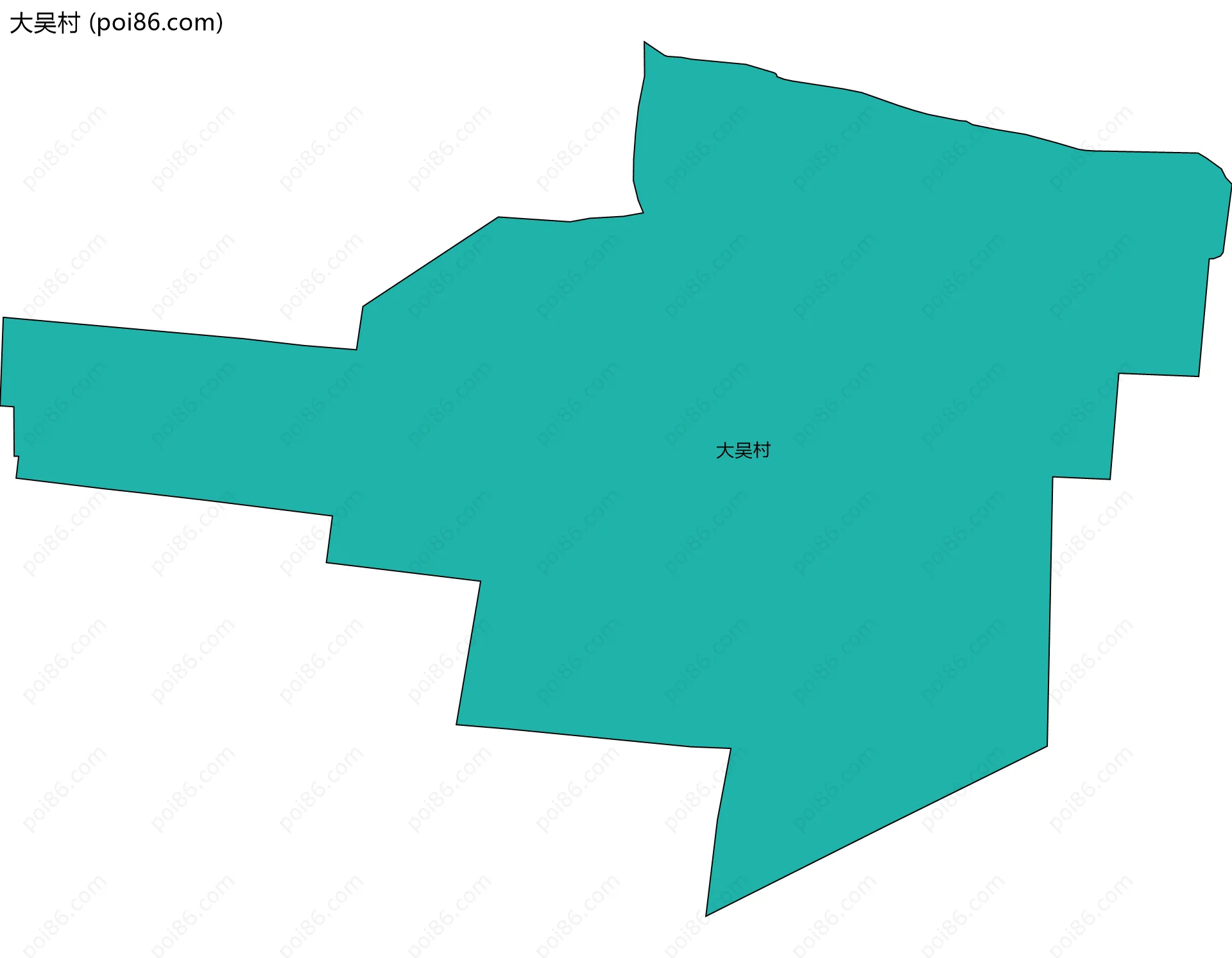 大吴村边界地图