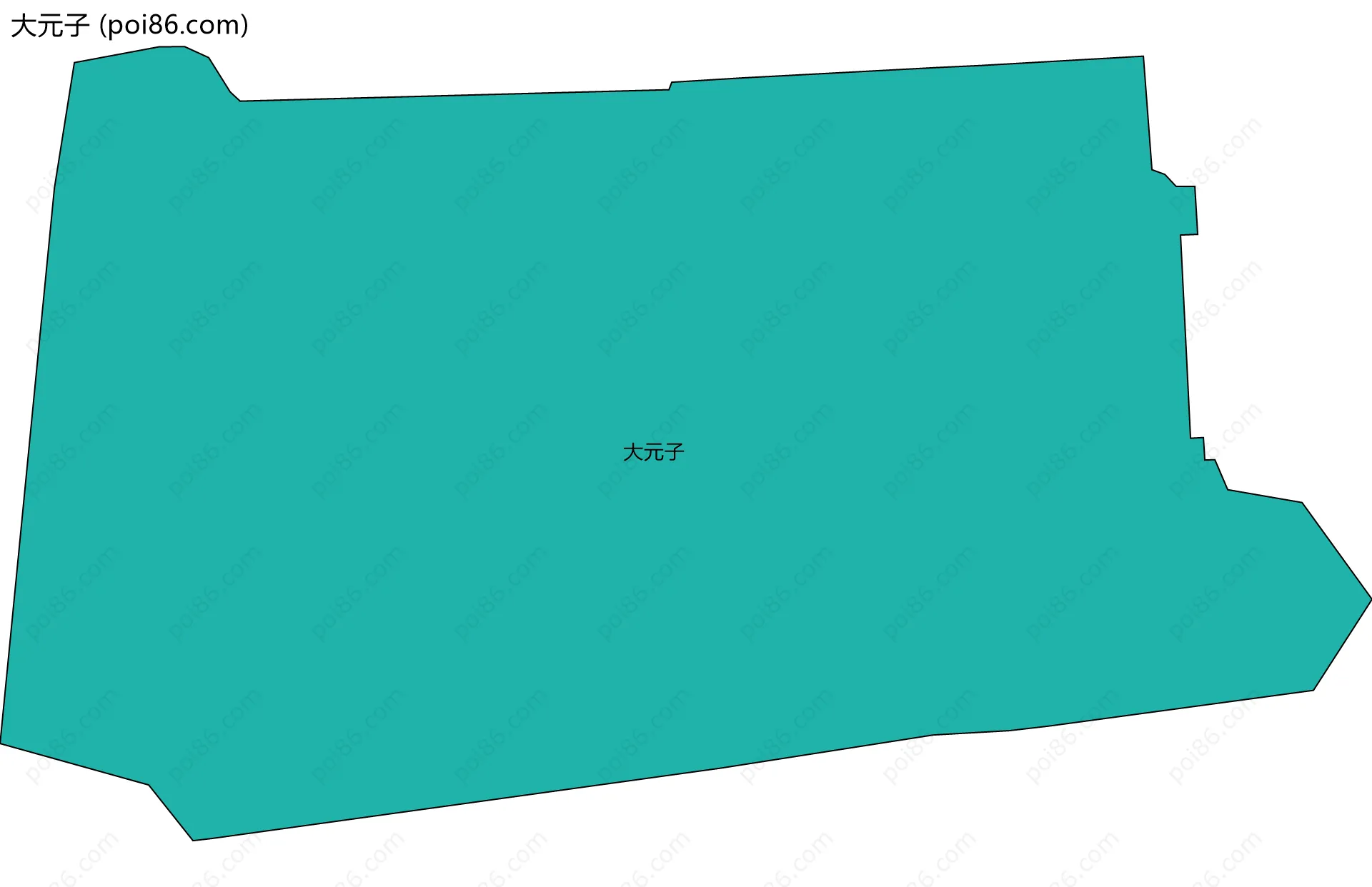 大元子边界地图