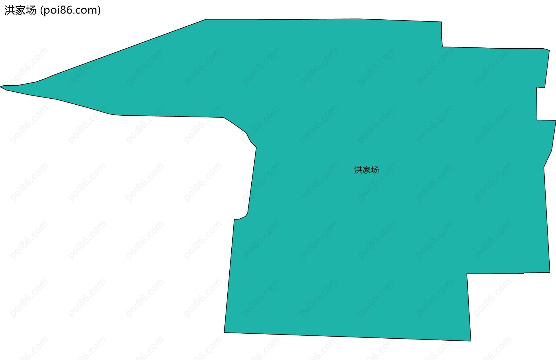 洪家场边界地图