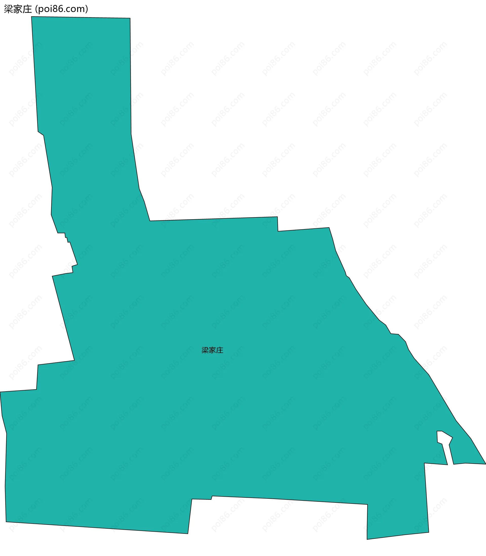 梁家庄边界地图