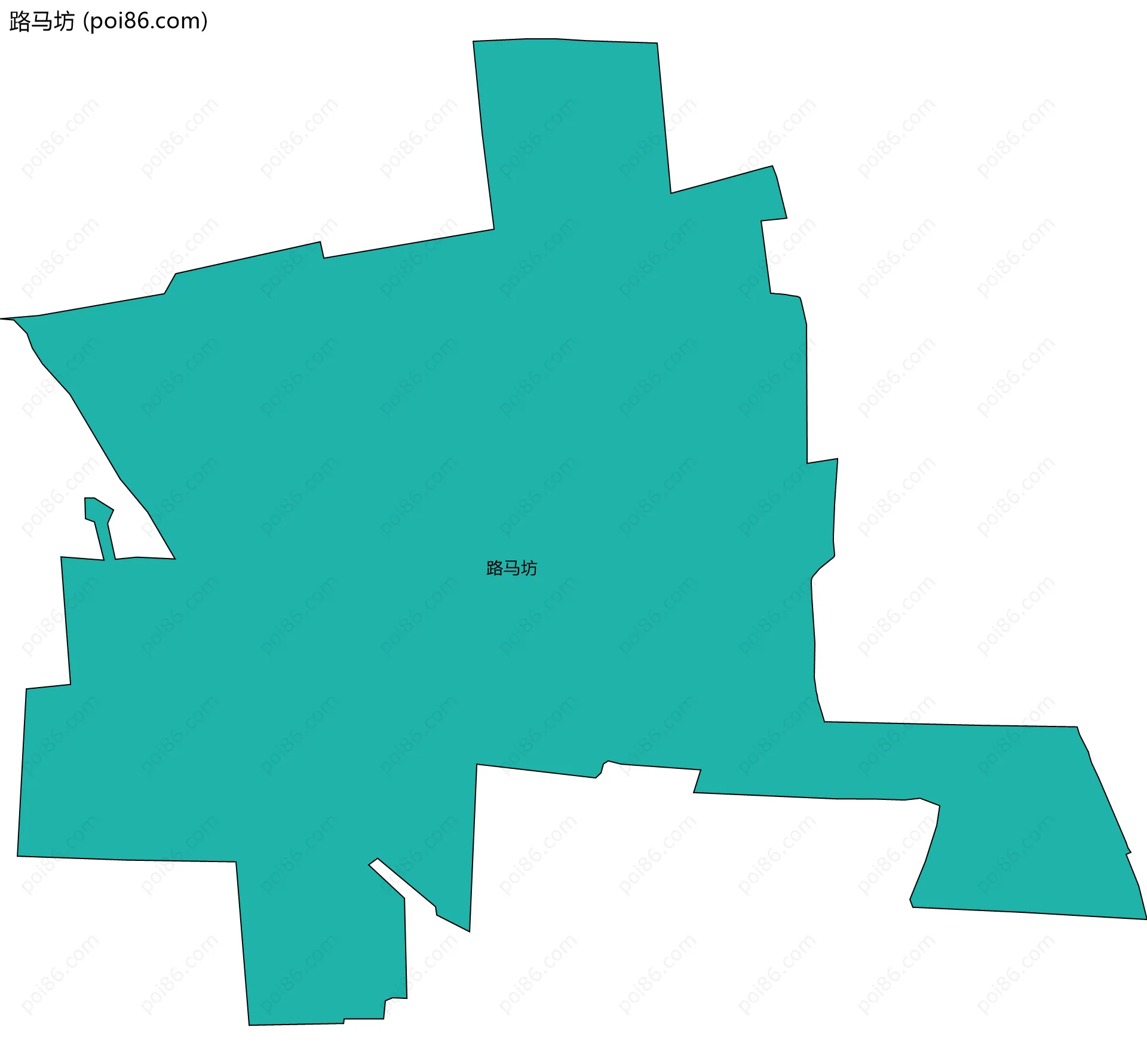 路马坊边界地图