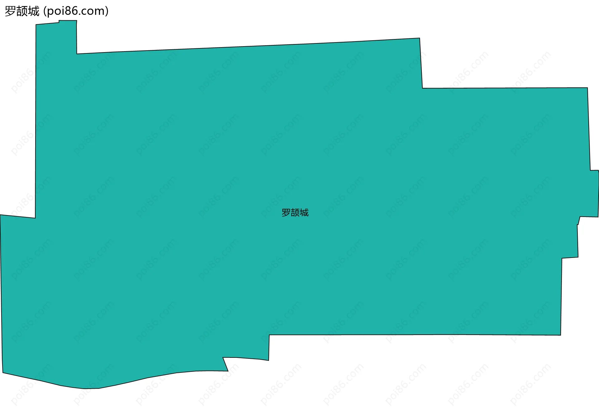 罗颉城边界地图