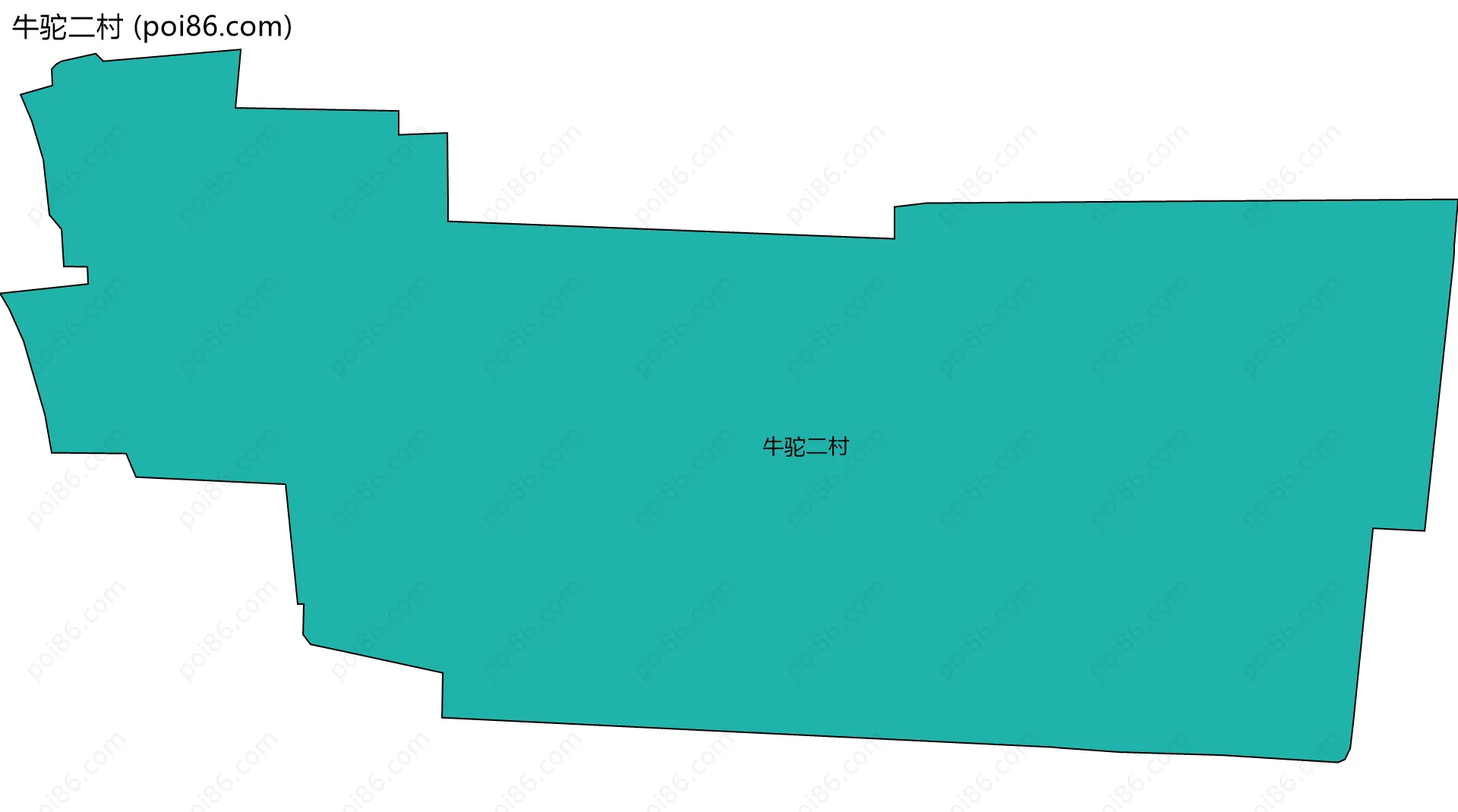 牛驼二村边界地图