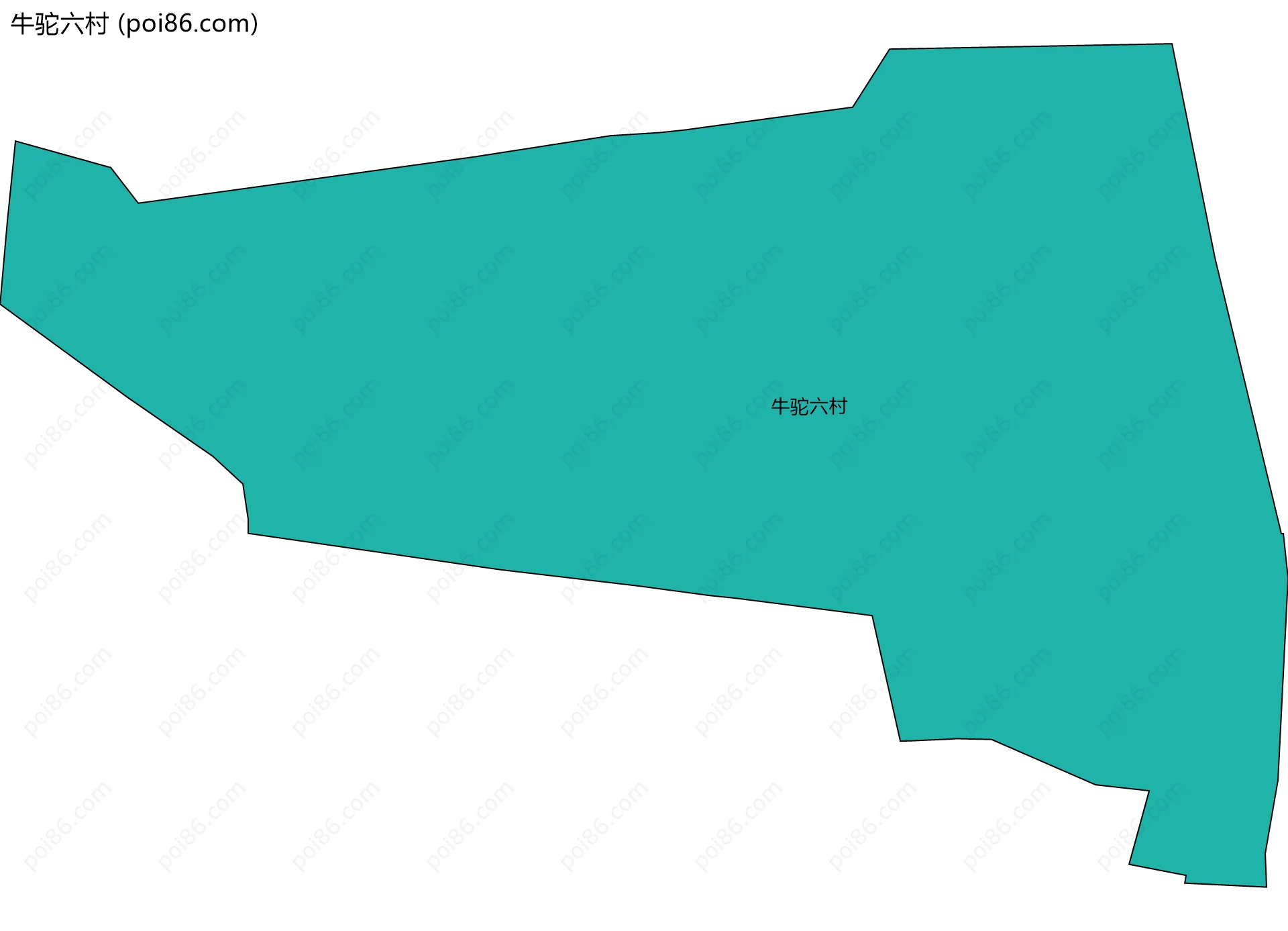 牛驼六村边界地图
