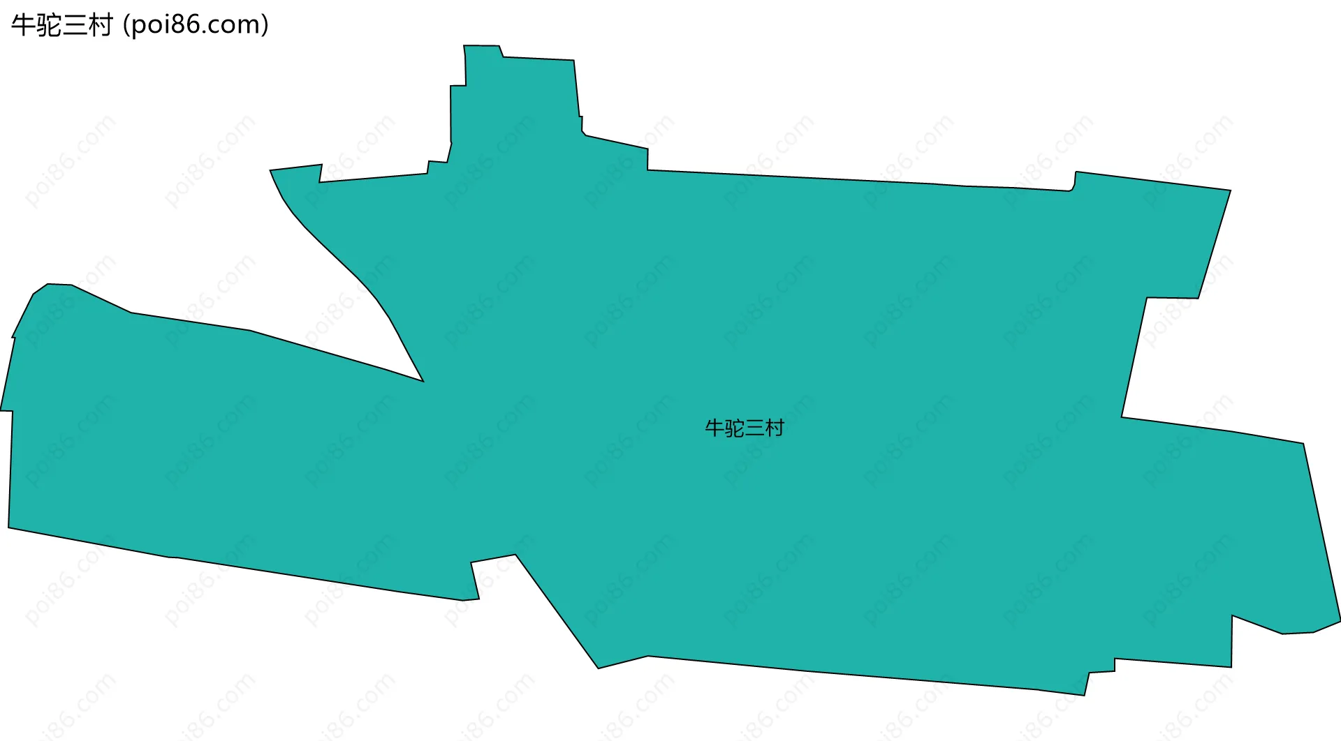 牛驼三村边界地图