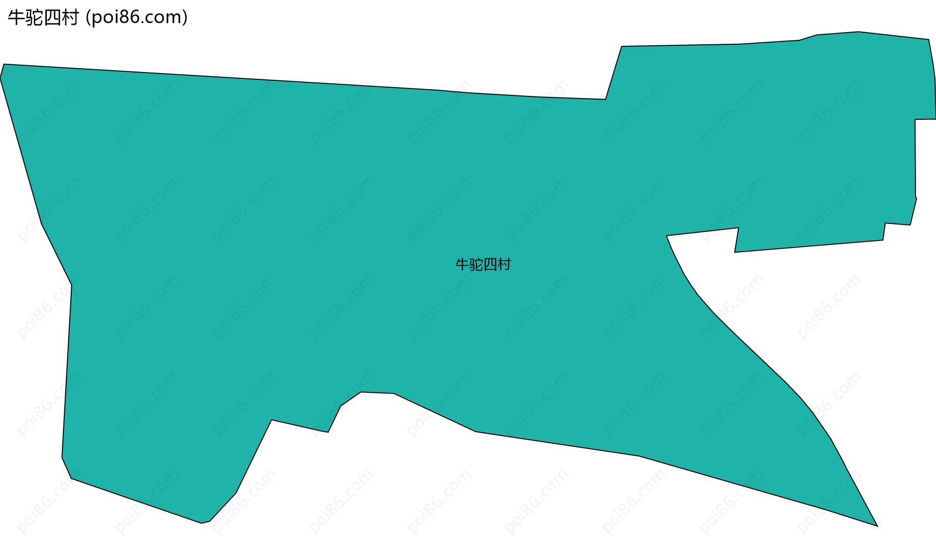 牛驼四村边界地图