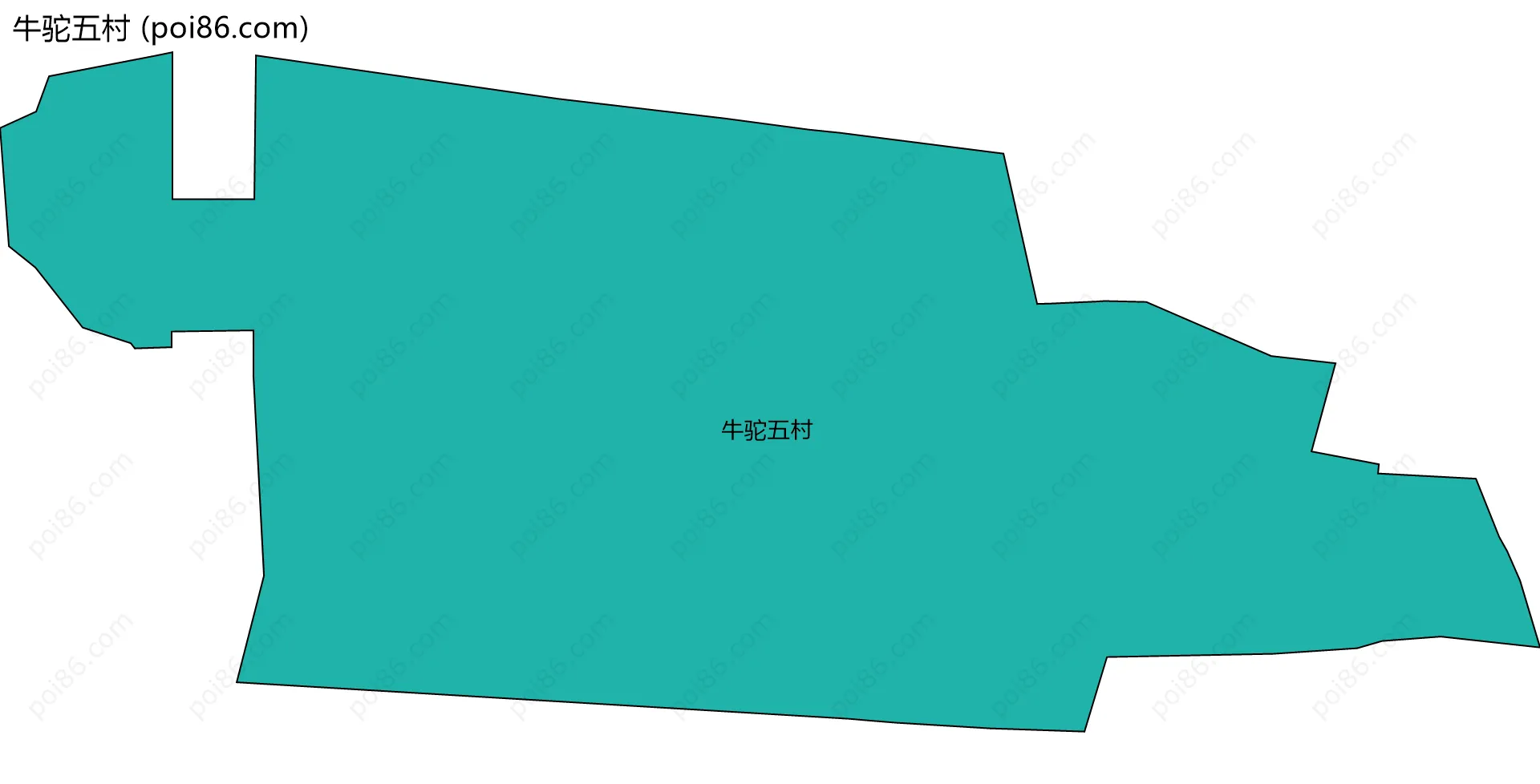 牛驼五村边界地图