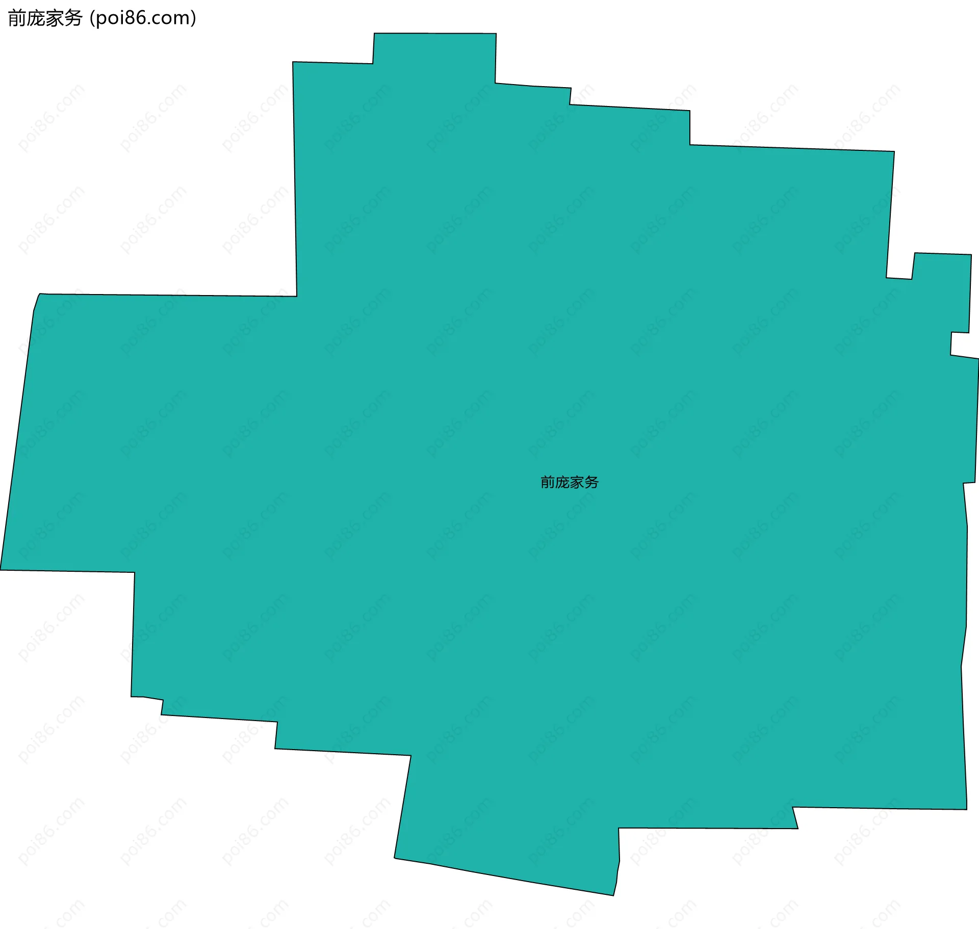 前庞家务边界地图