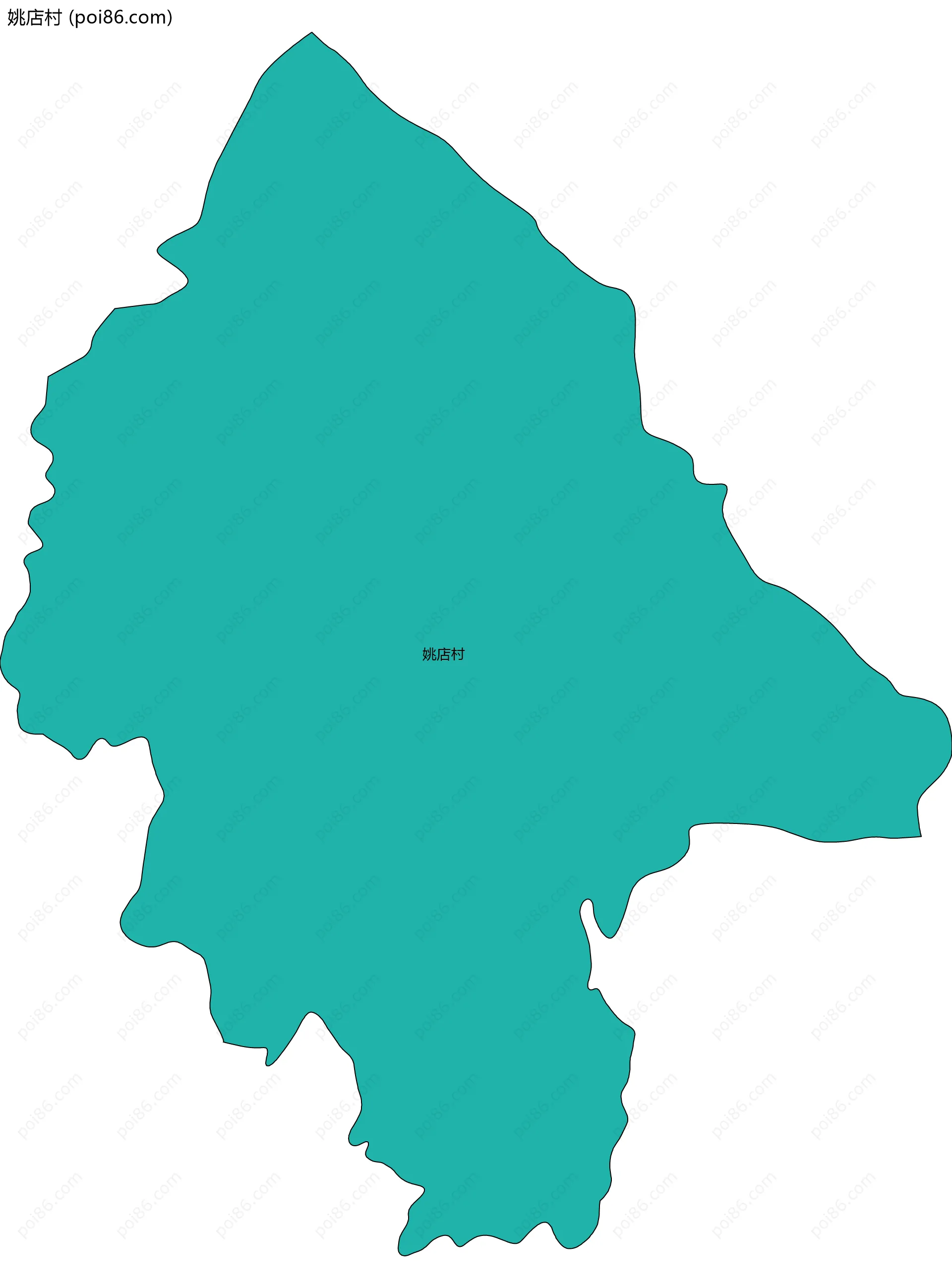 姚店村边界地图