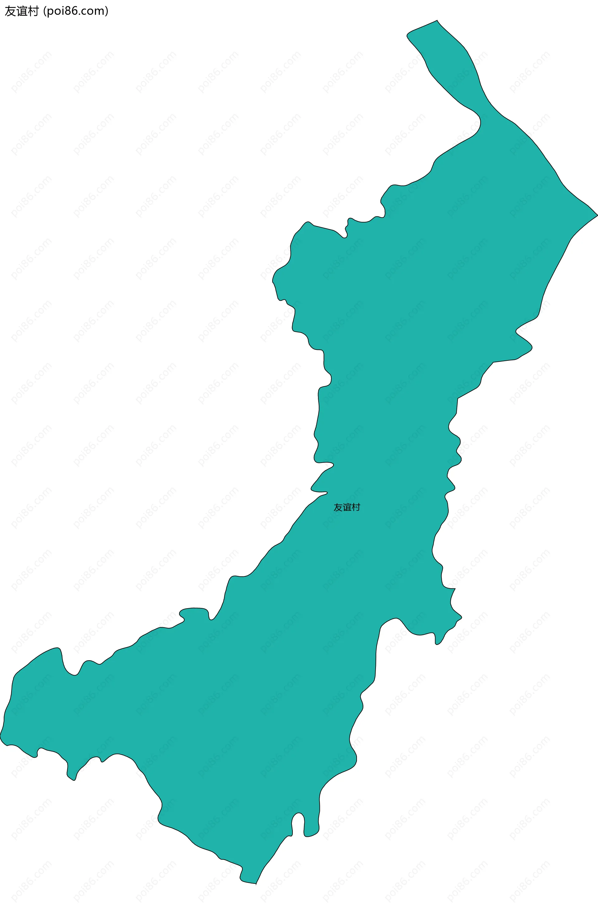 友谊村边界地图