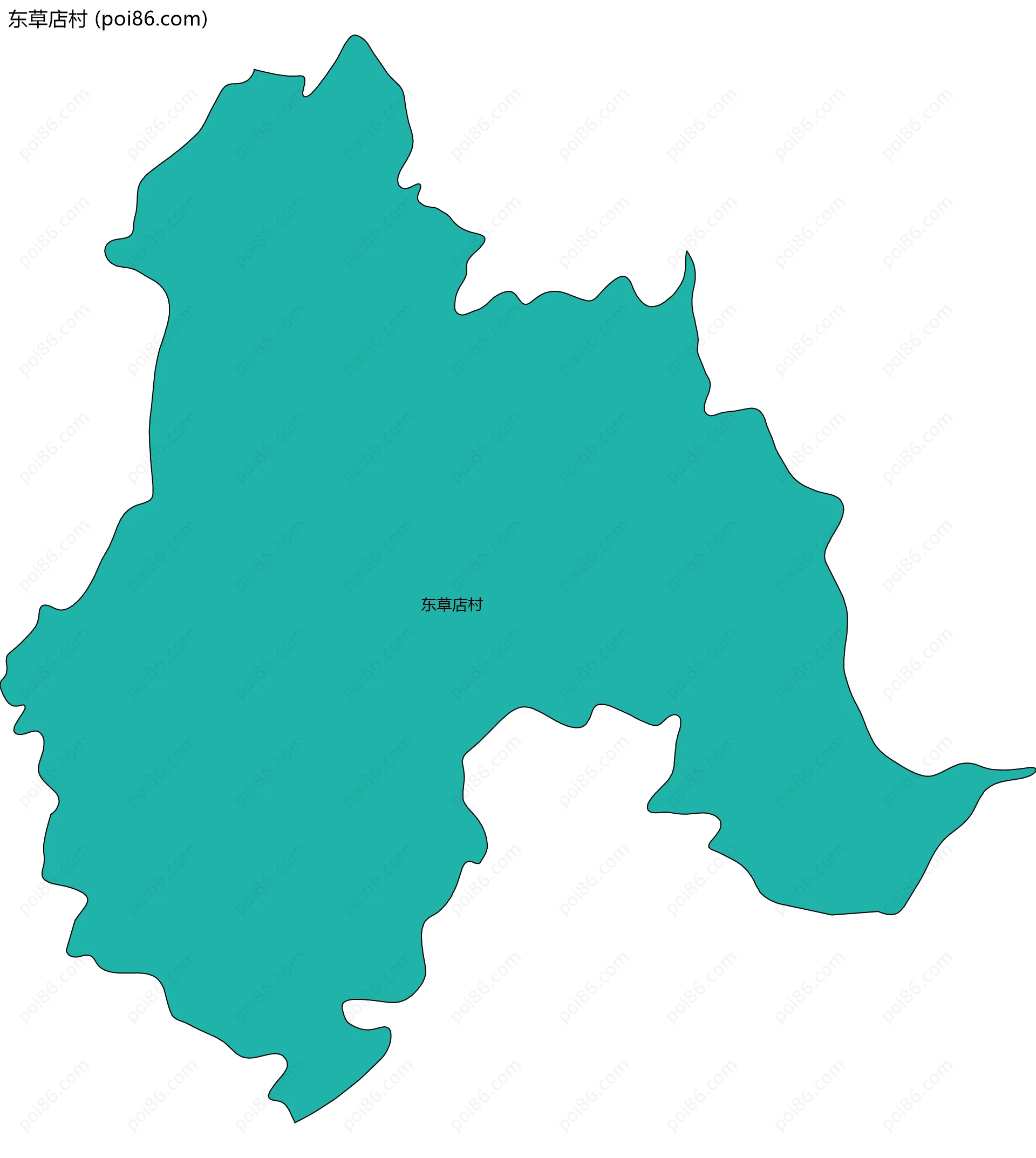 东草店村边界地图