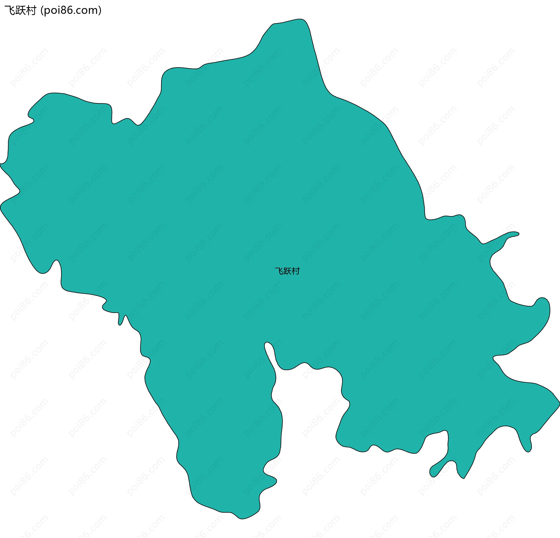 飞跃村边界地图