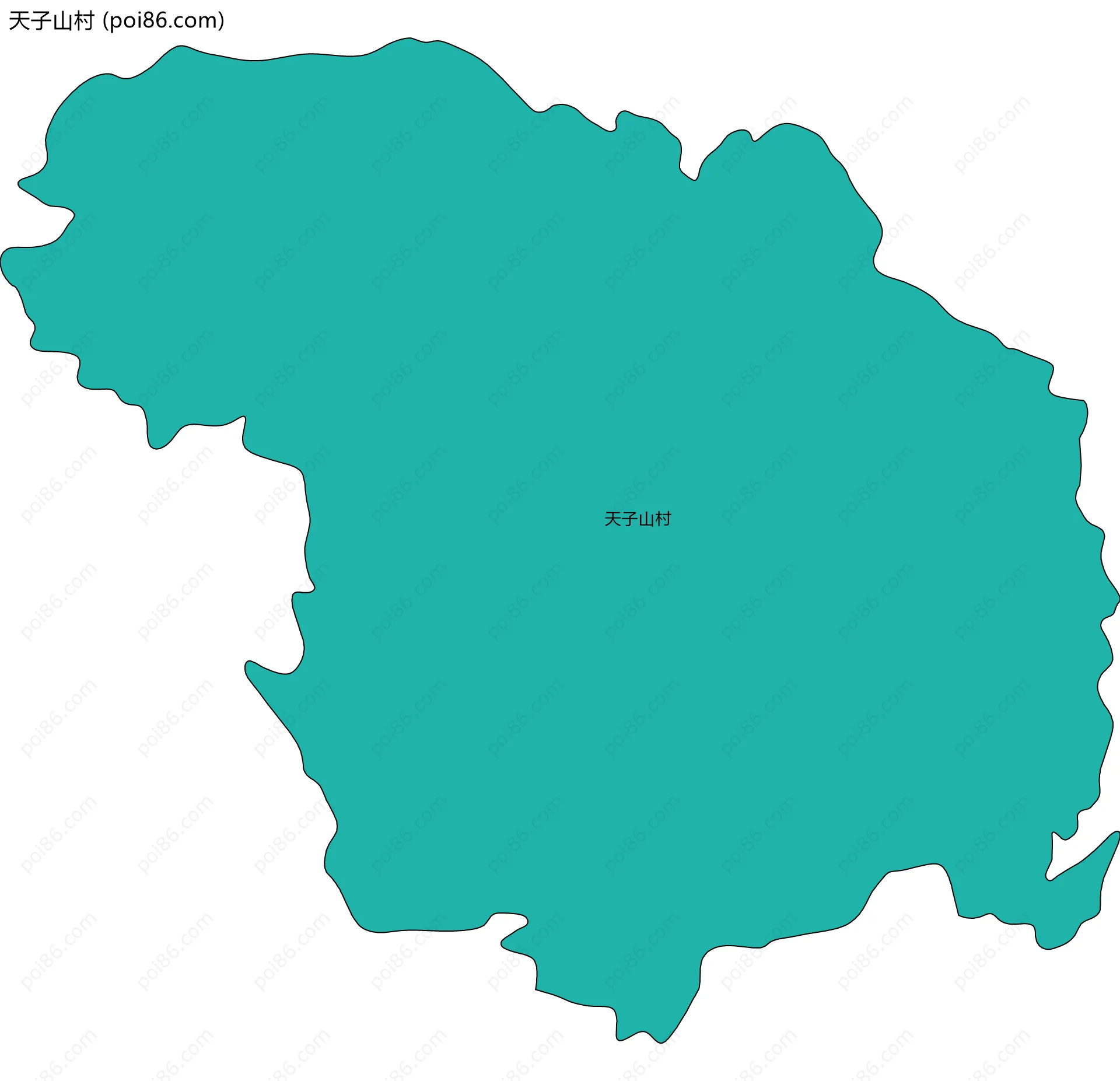 天子山村边界地图