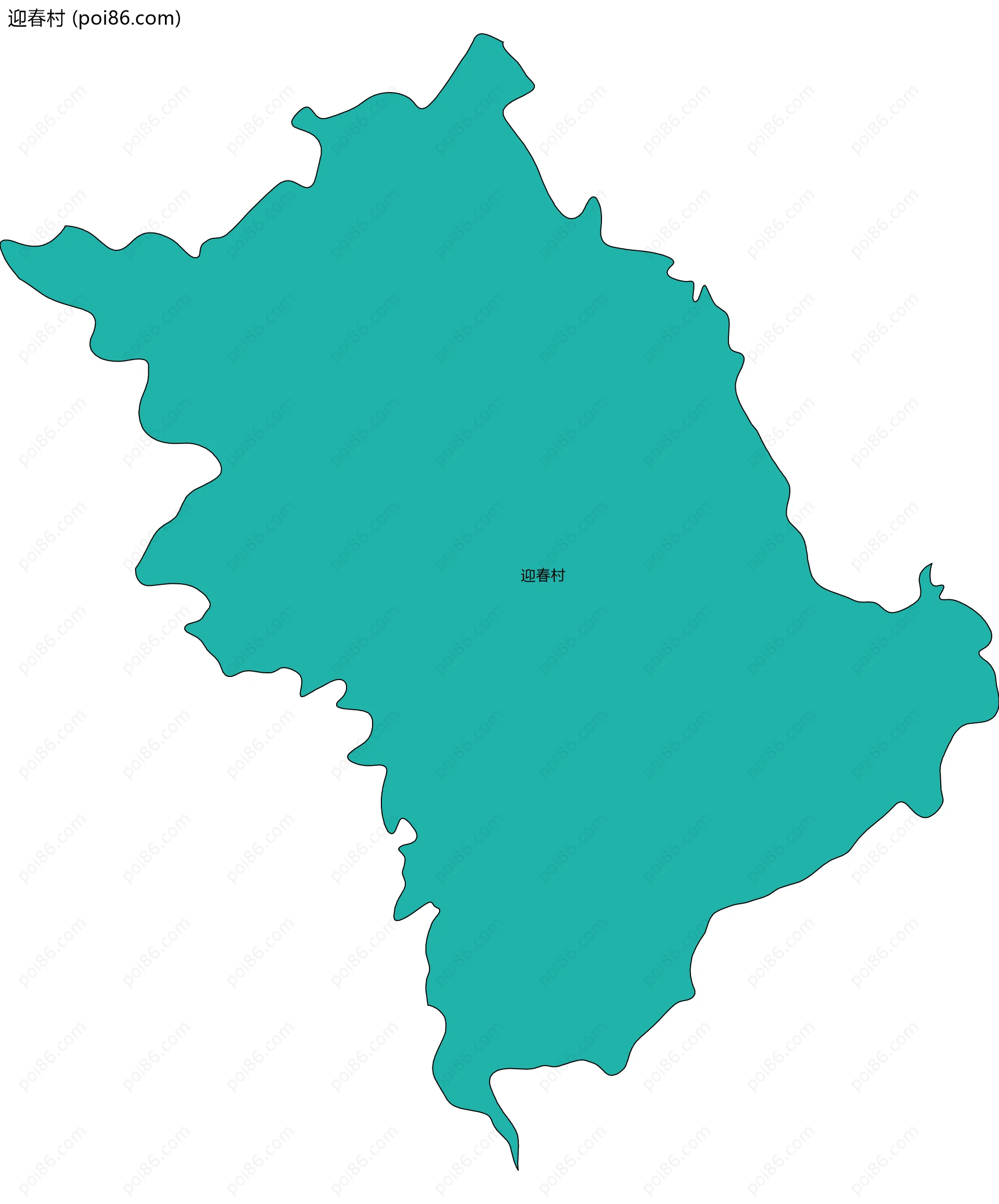 迎春村边界地图