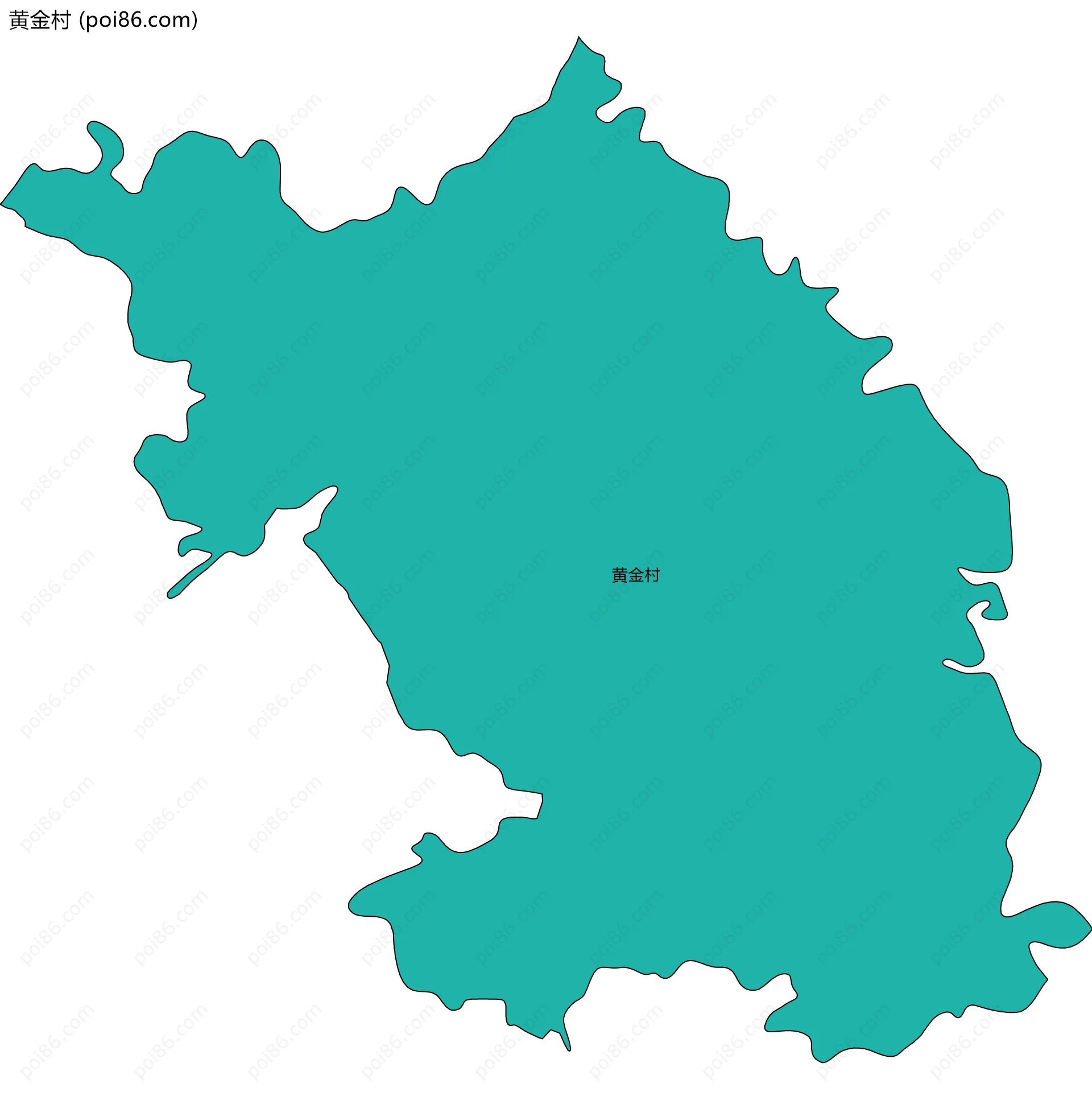 黄金村边界地图