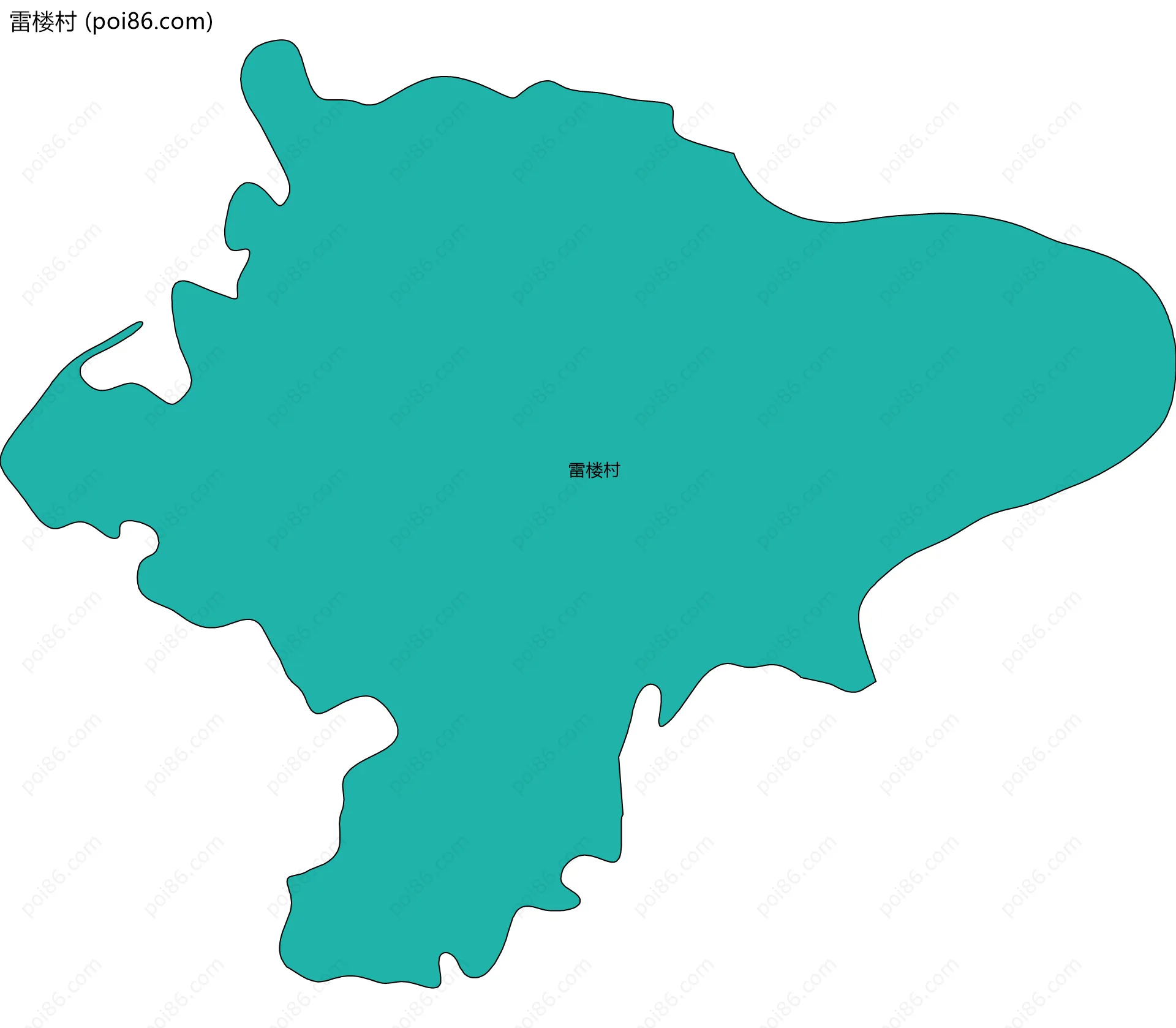 雷楼村边界地图