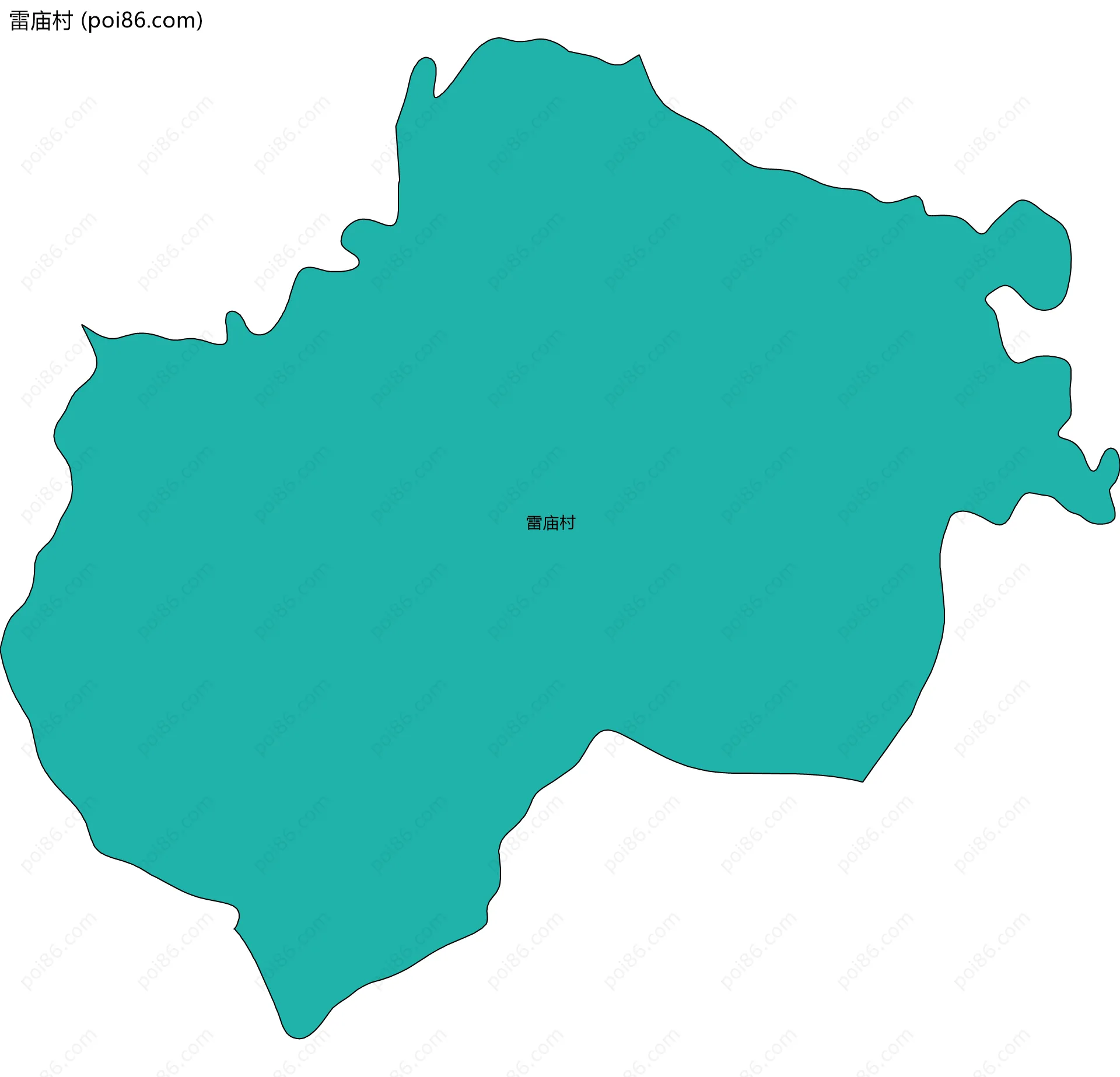 雷庙村边界地图
