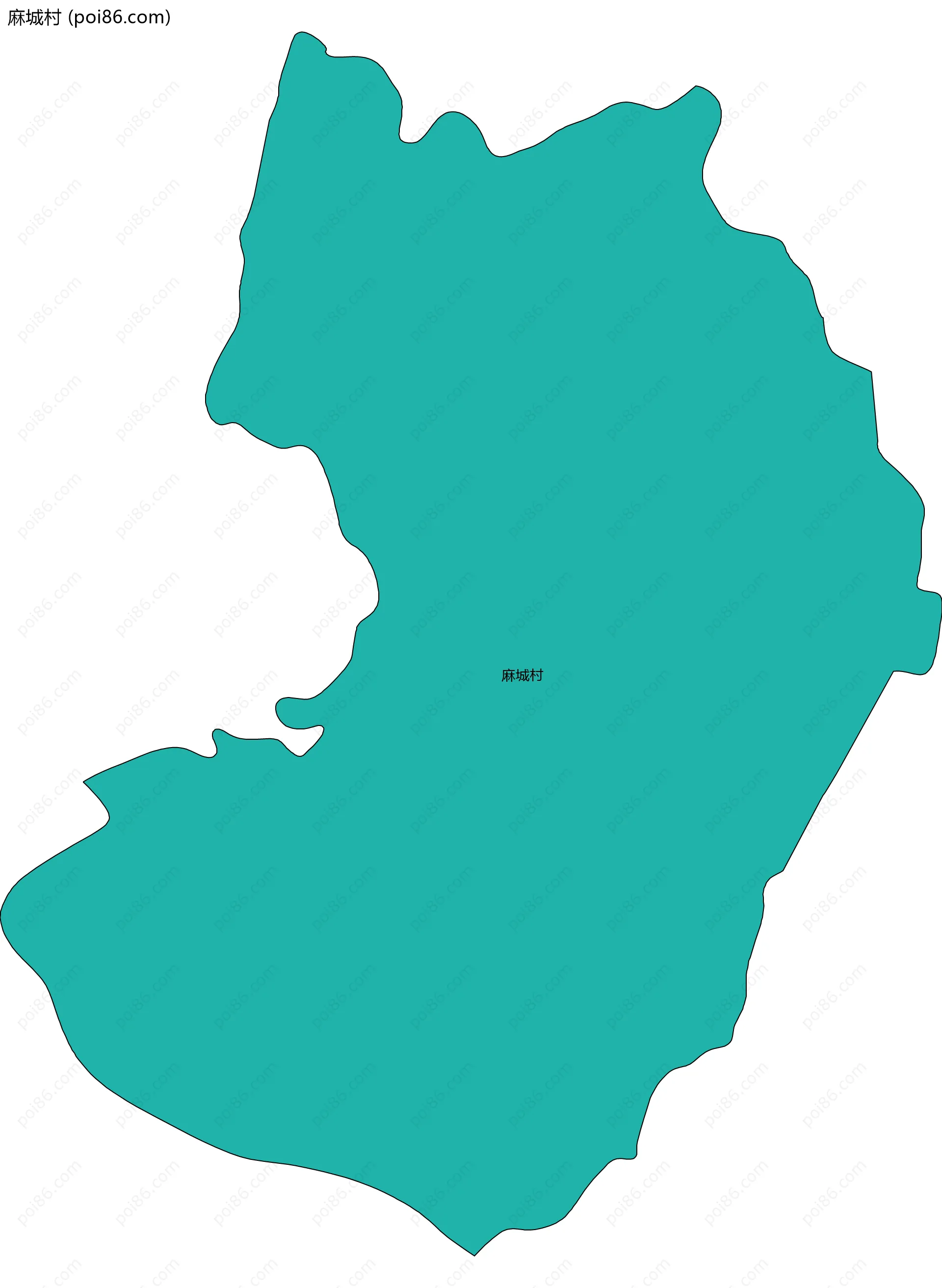 麻城村边界地图