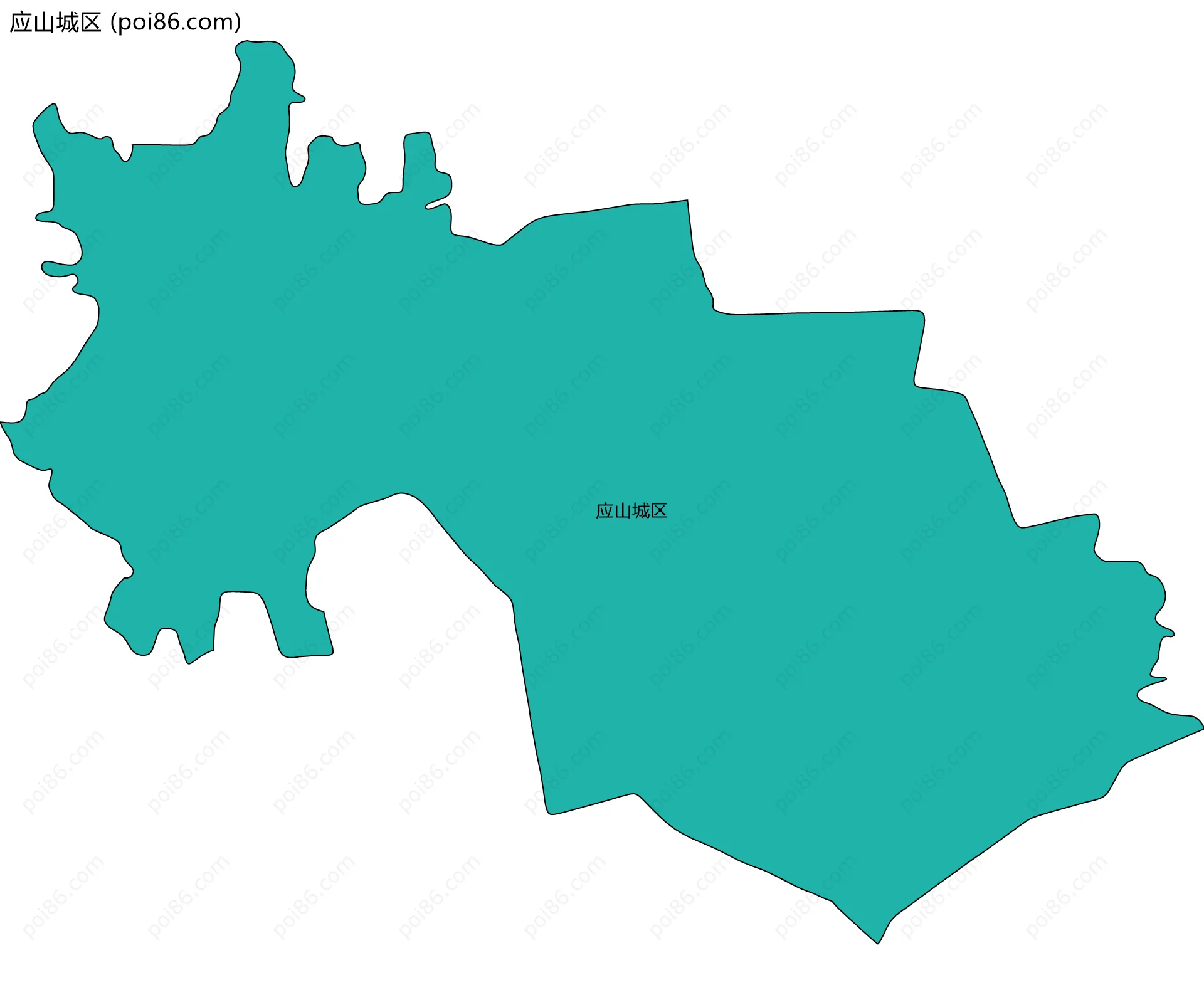 应山城区边界地图