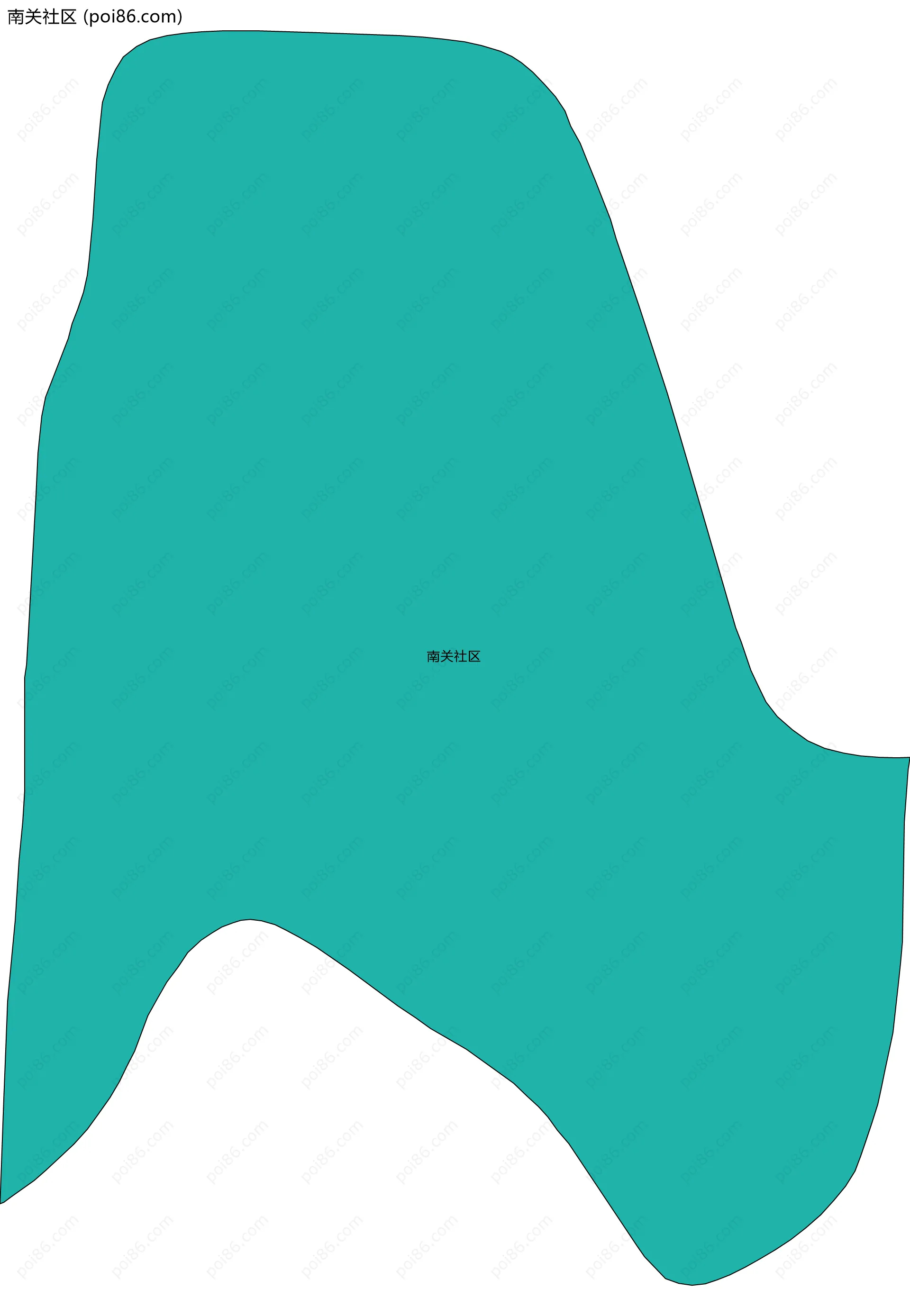 南关社区边界地图