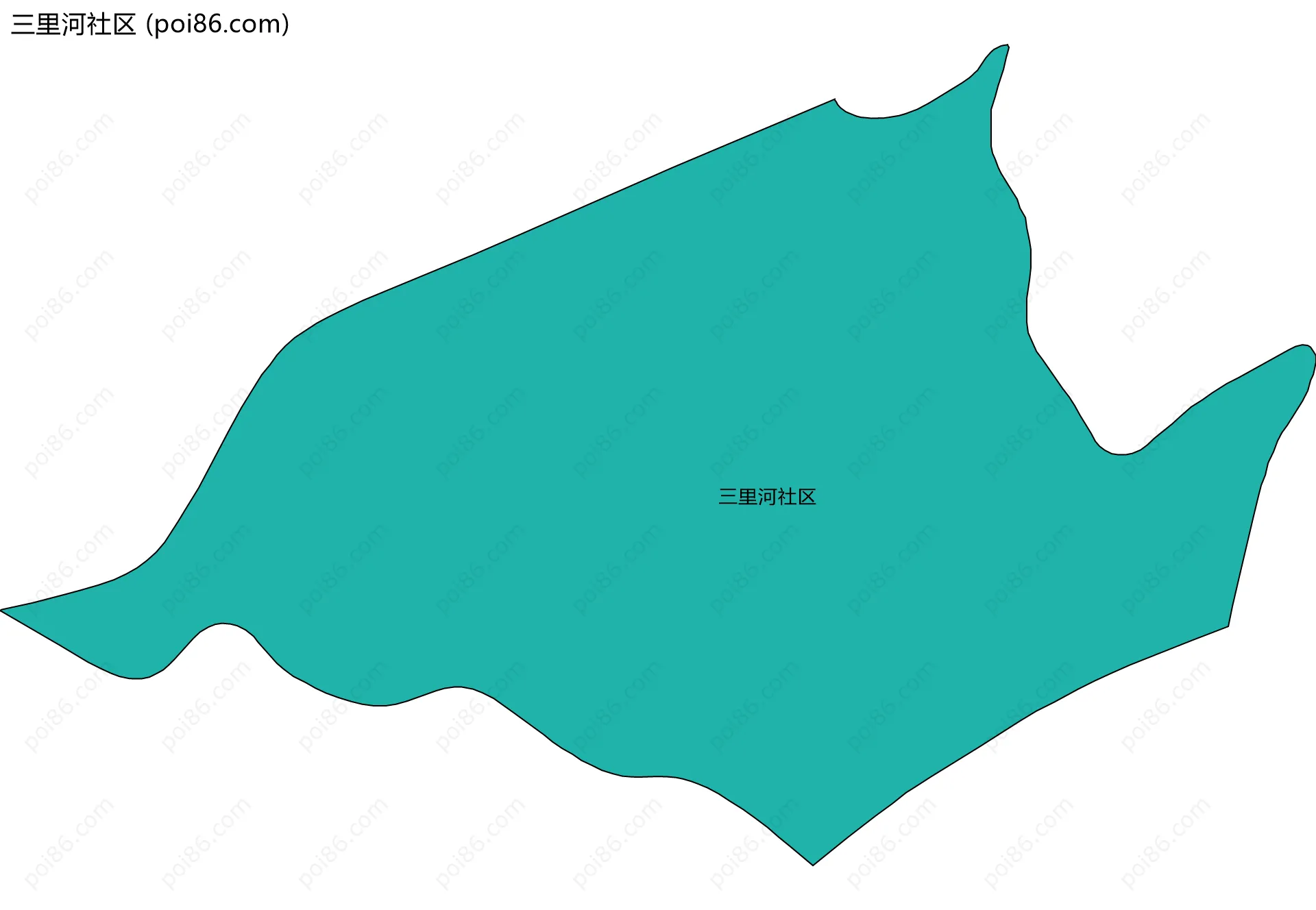 三里河社区边界地图