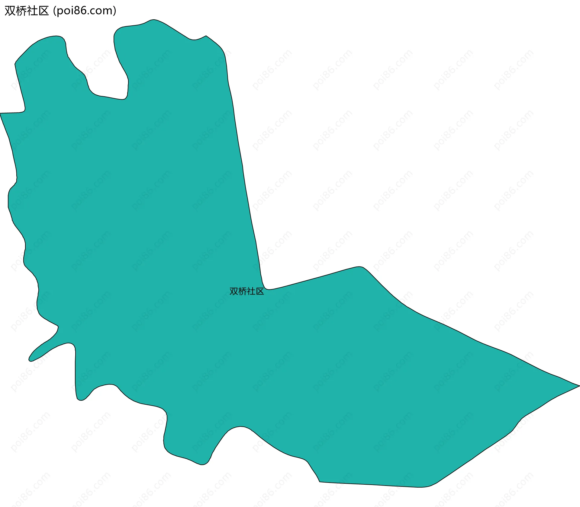 双桥社区边界地图