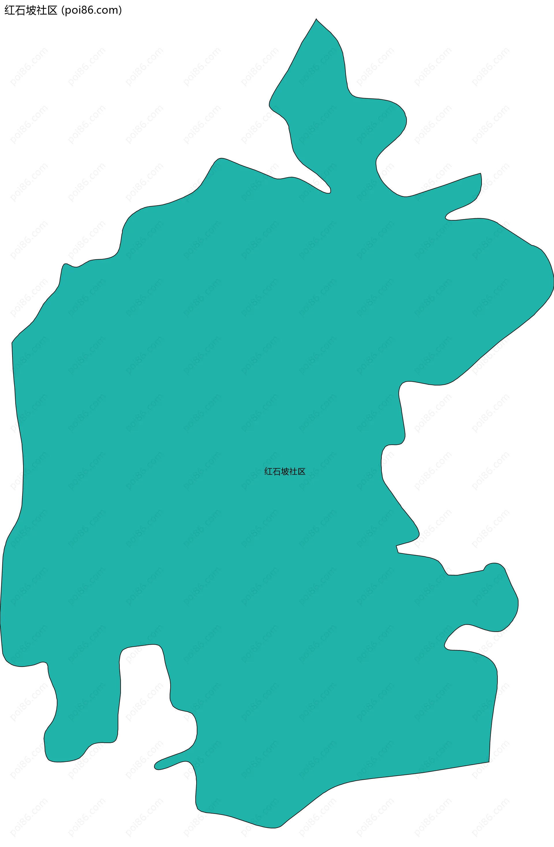 红石坡社区边界地图