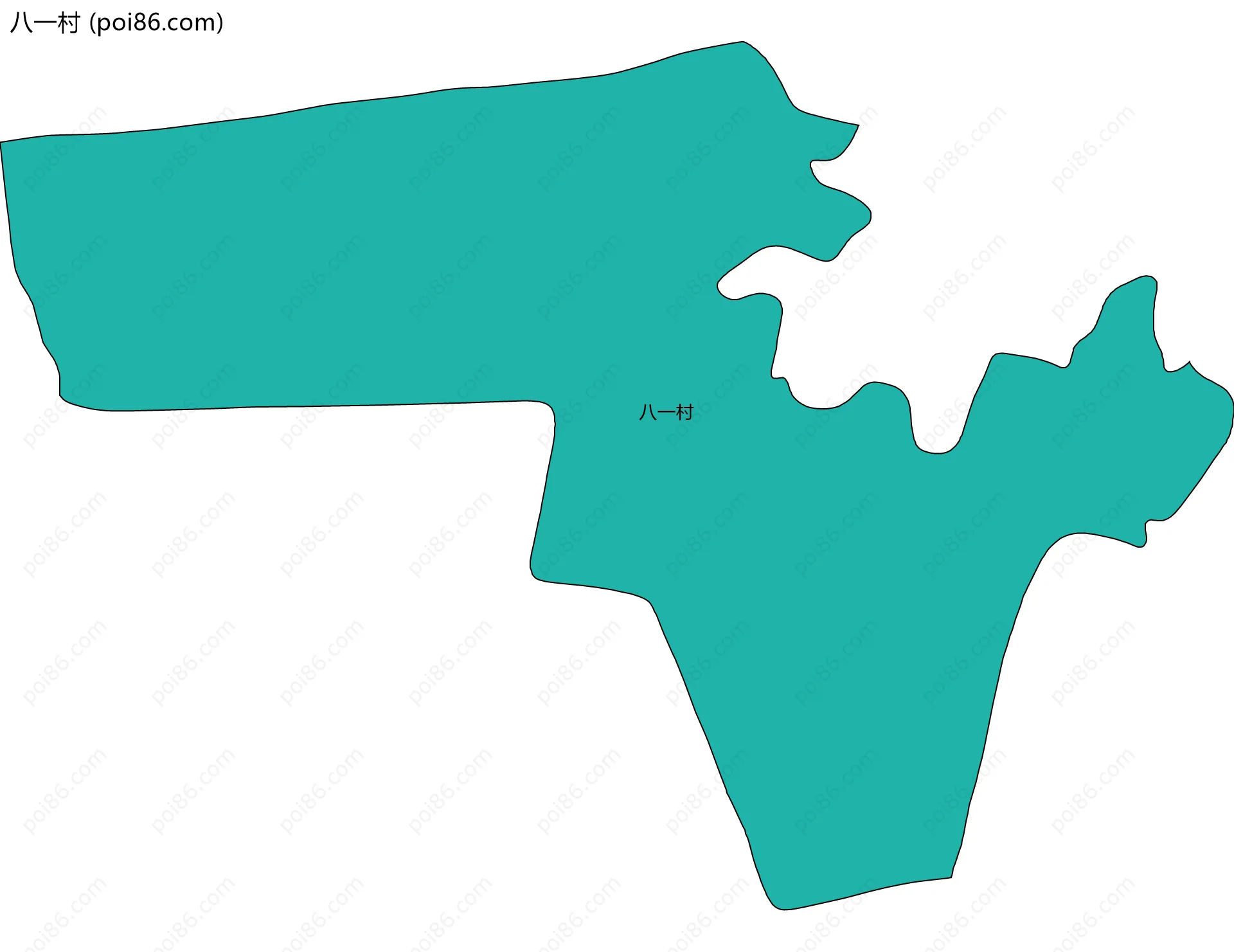 八一村边界地图