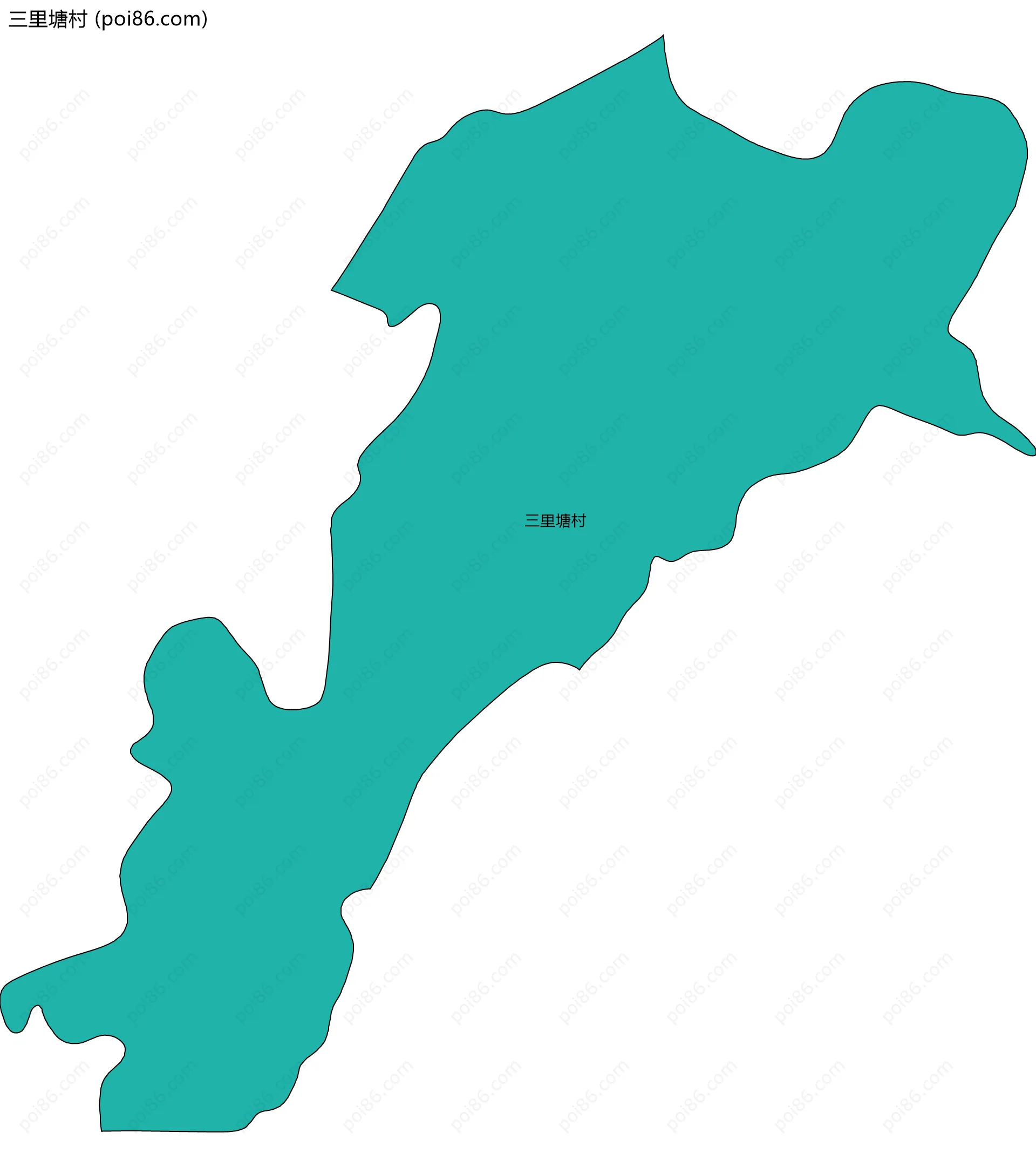 三里塘村边界地图