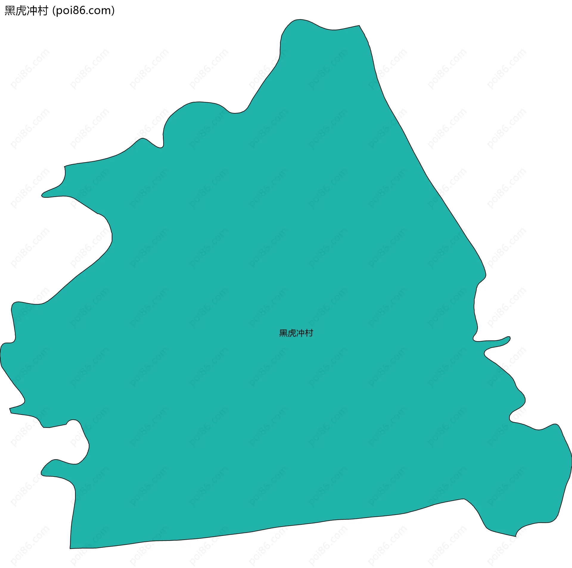 黑虎冲村边界地图