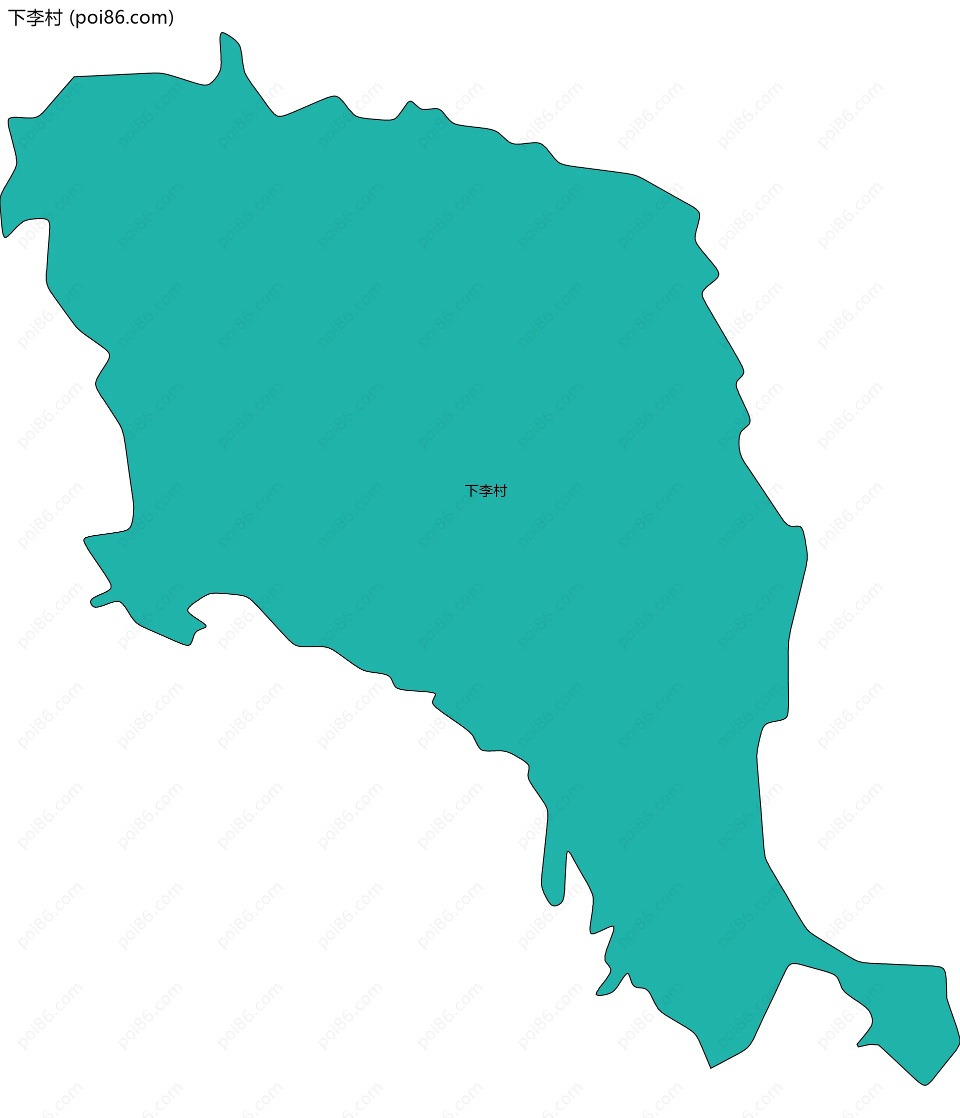 下李村边界地图