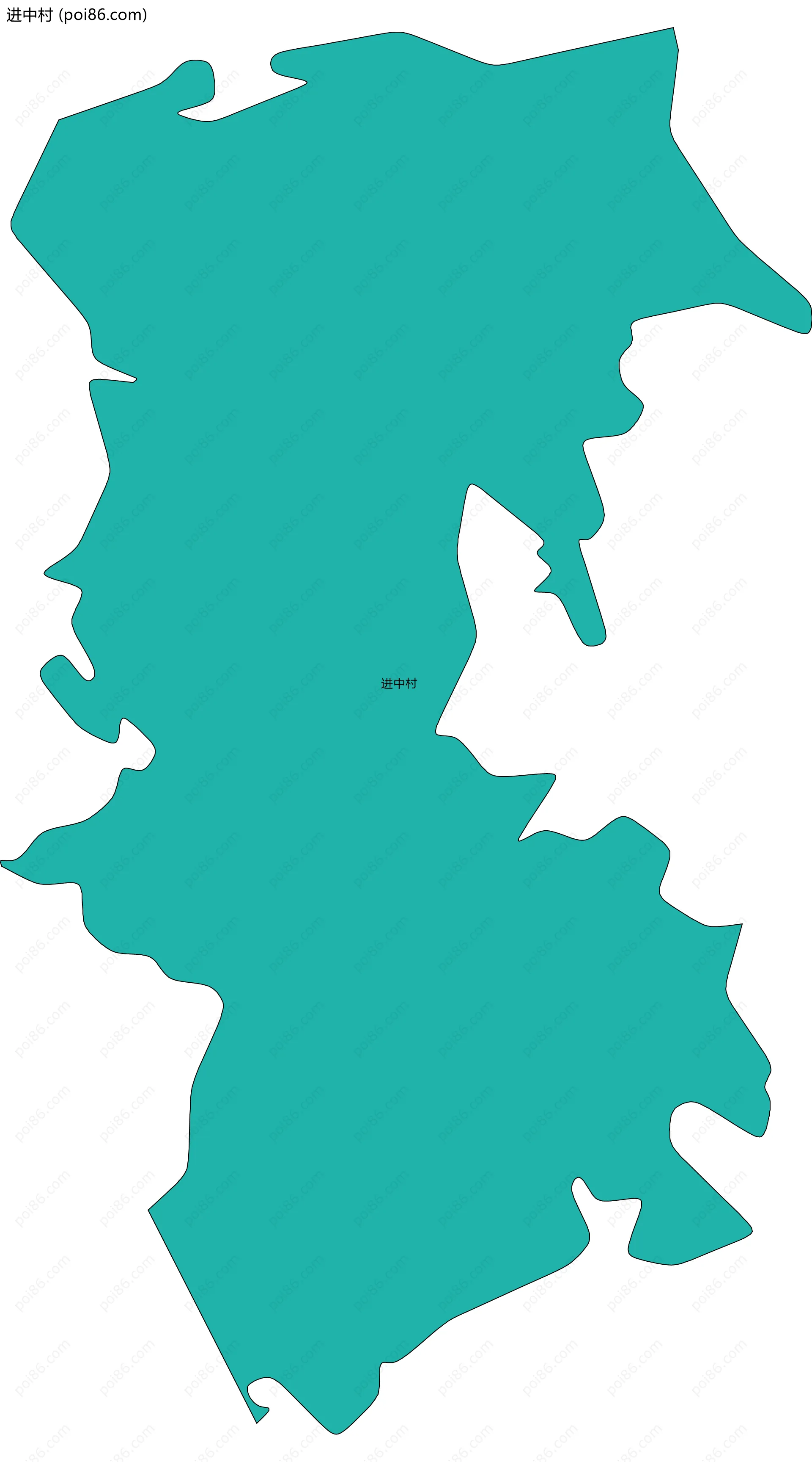 进中村边界地图