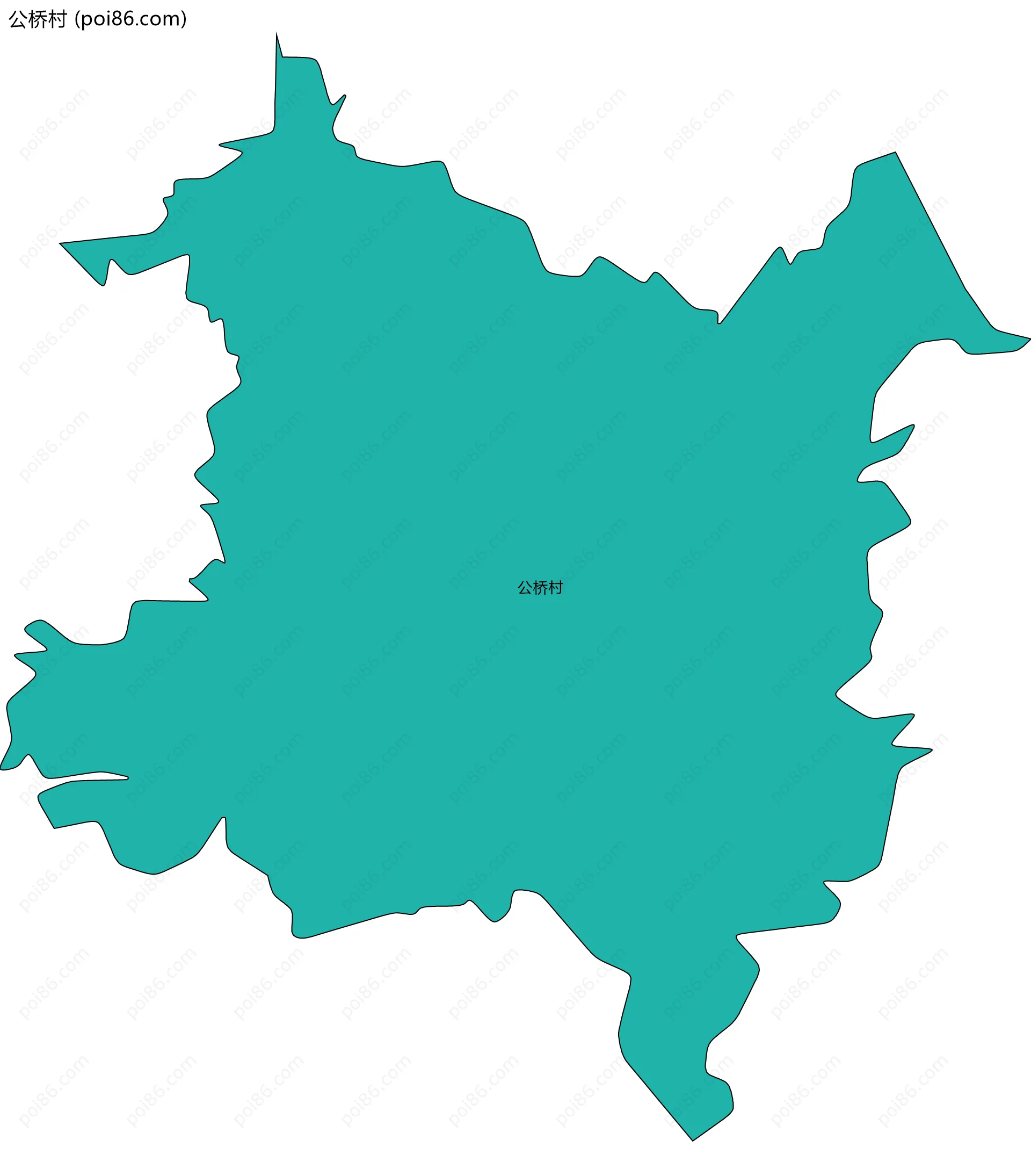 公桥村边界地图