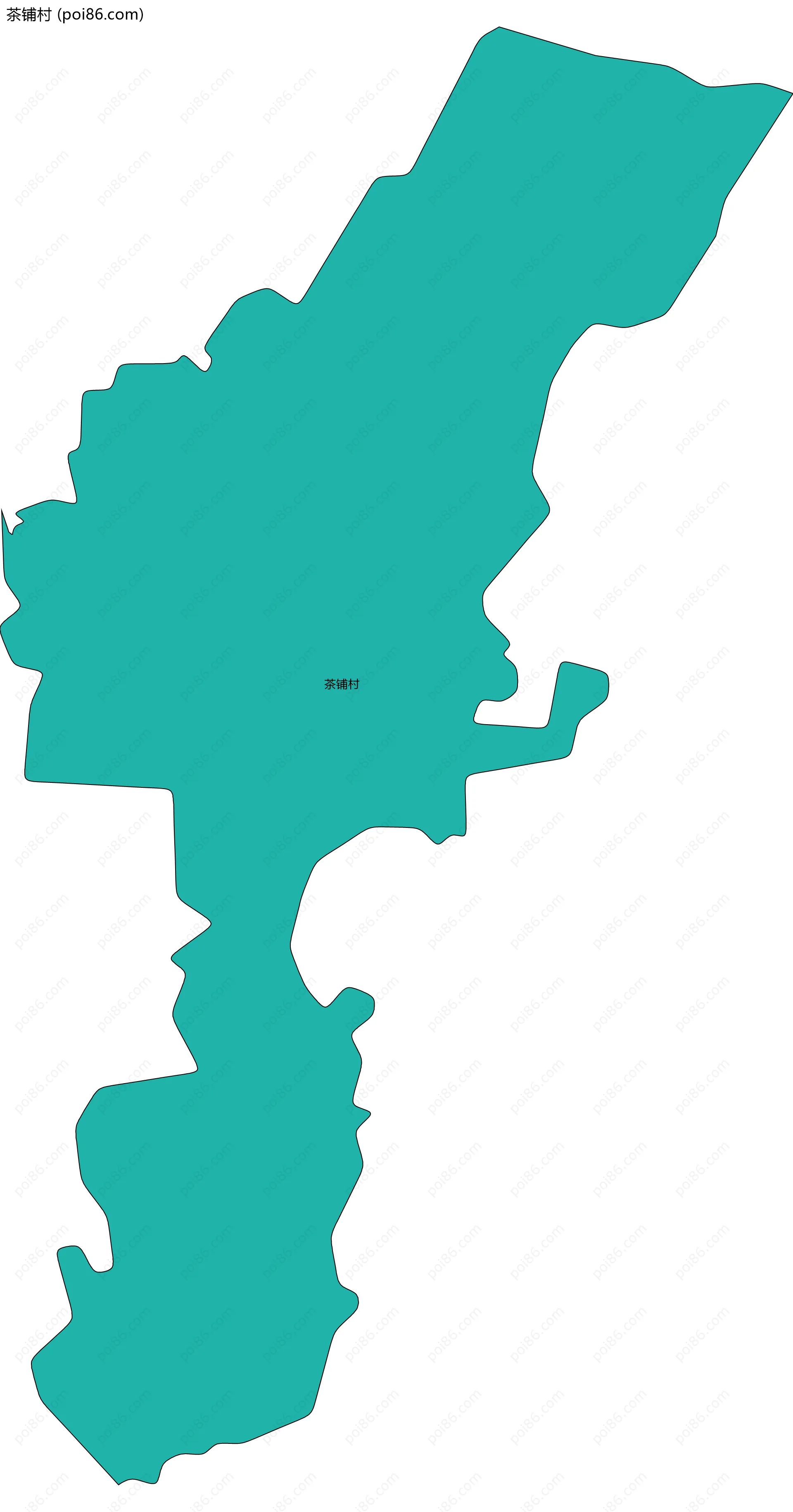 茶铺村边界地图