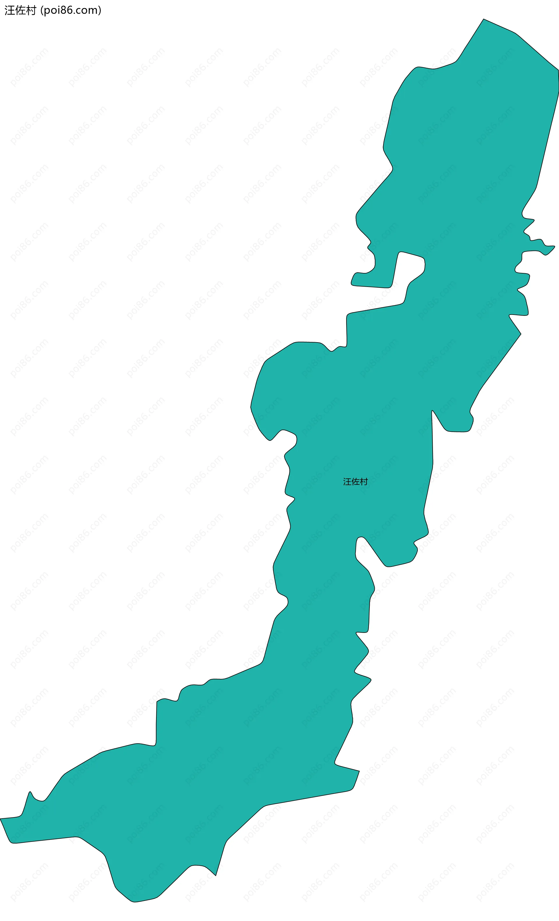 汪佐村边界地图