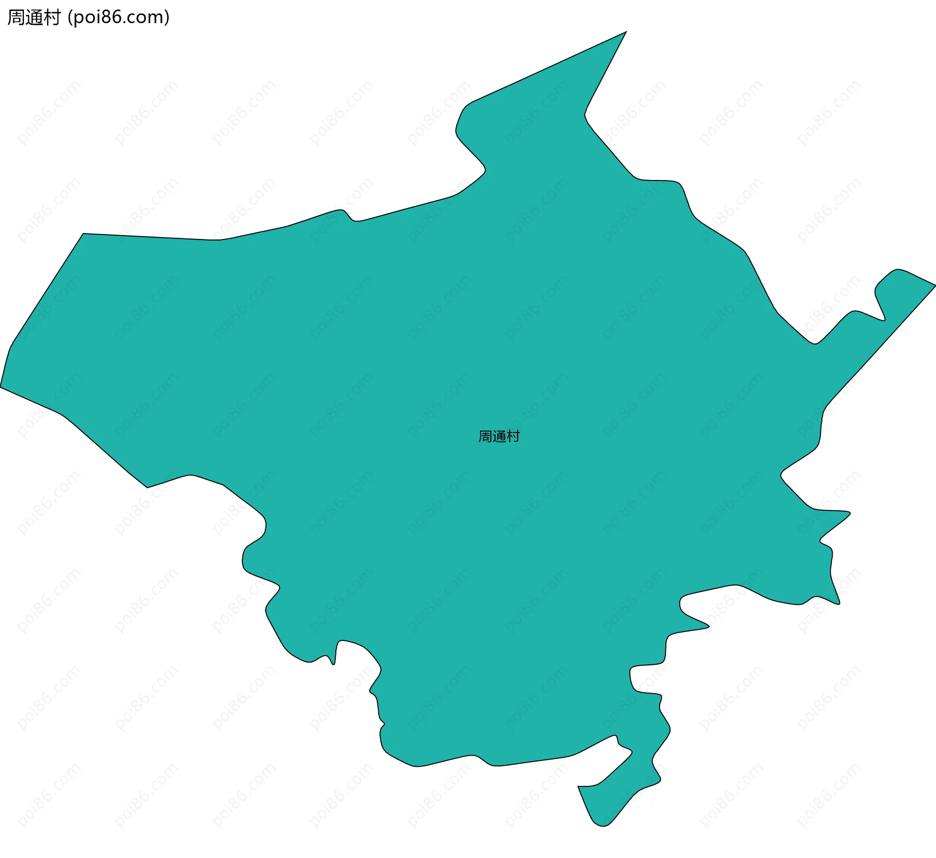 周通村边界地图