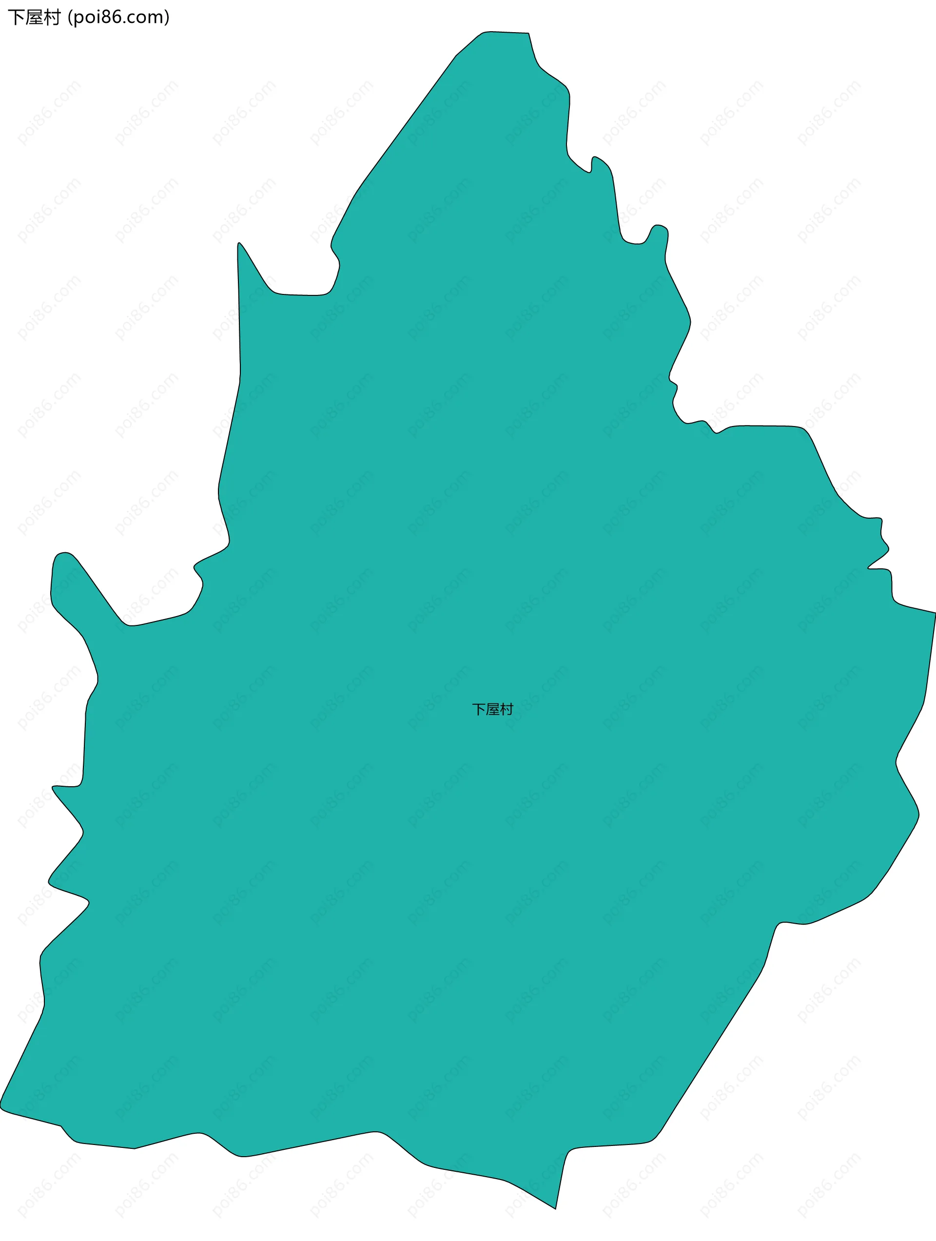 下屋村边界地图