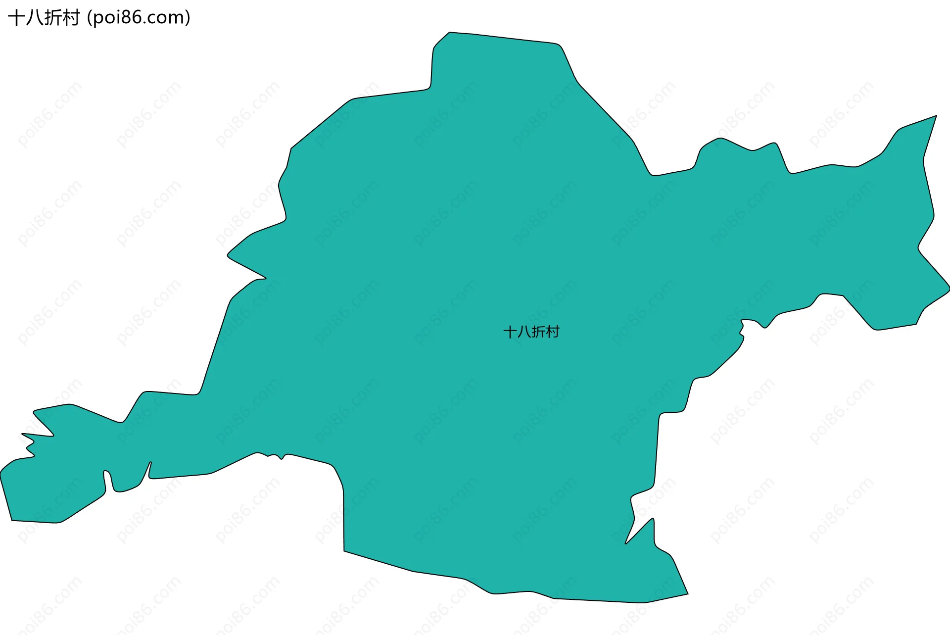 十八折村边界地图
