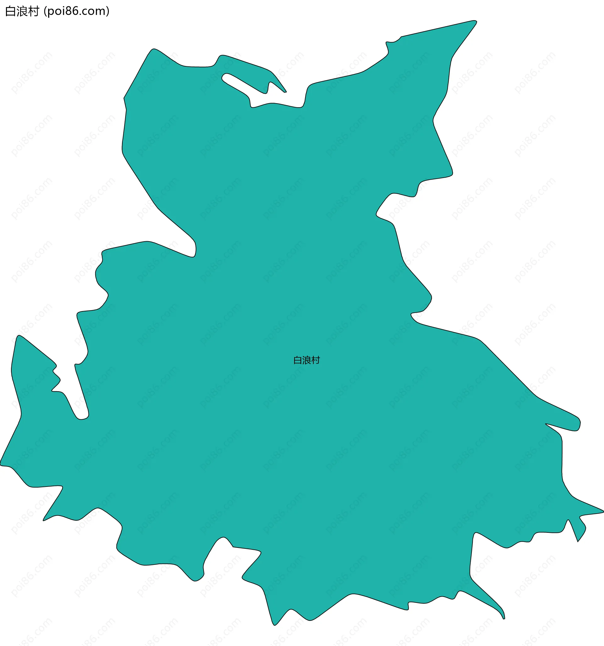 白浪村边界地图