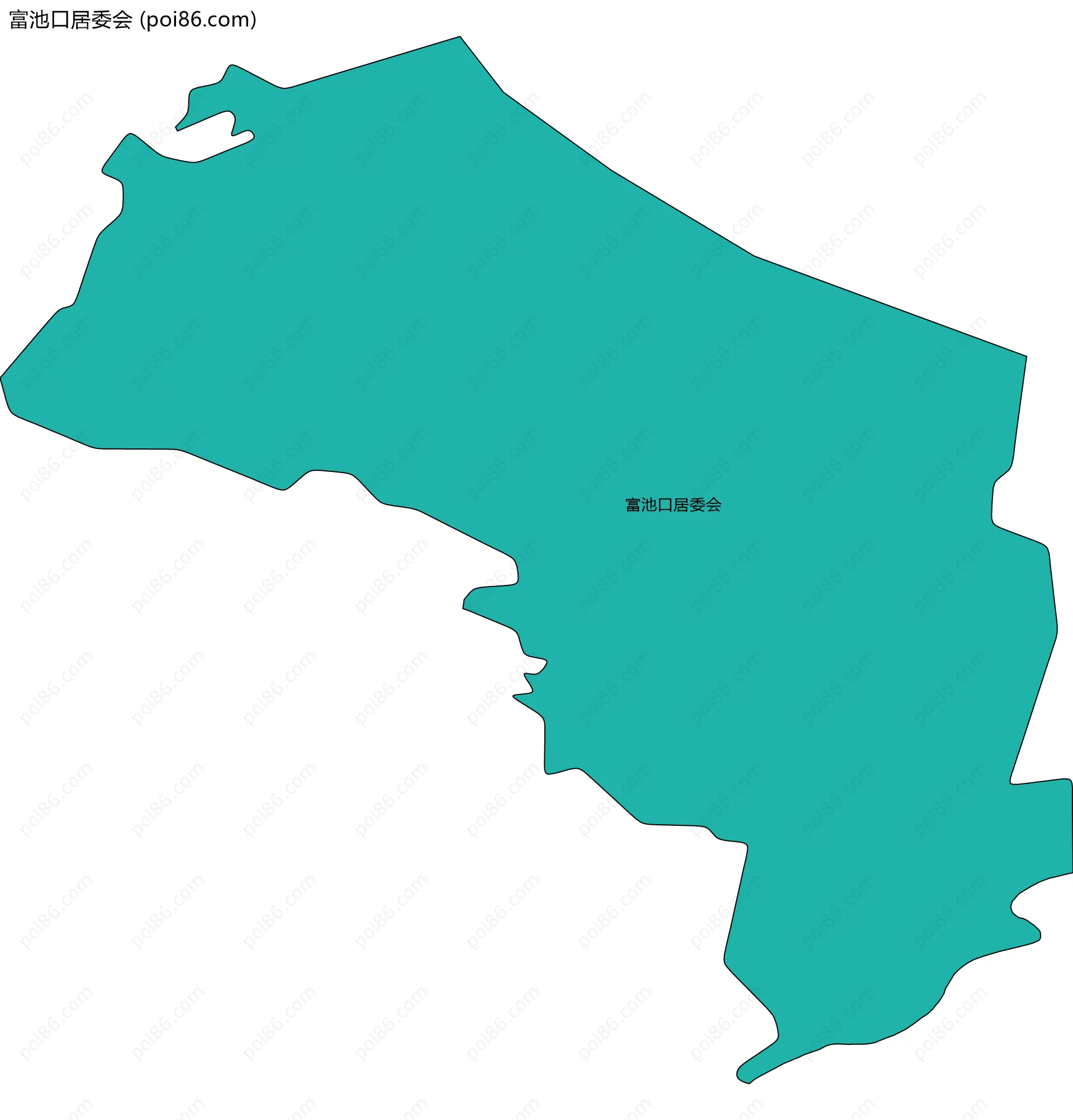 富池口居委会边界地图