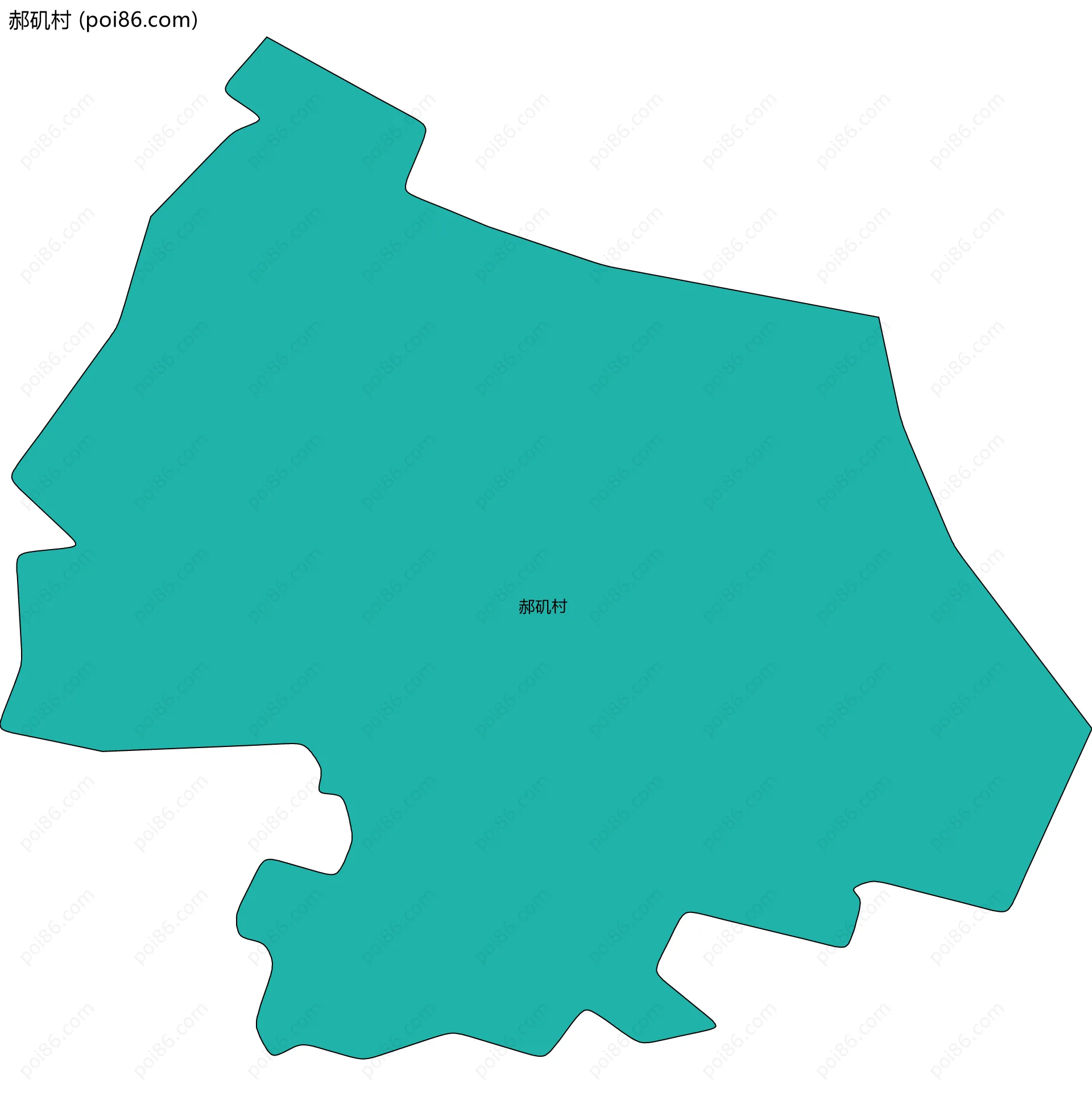 郝矶村边界地图