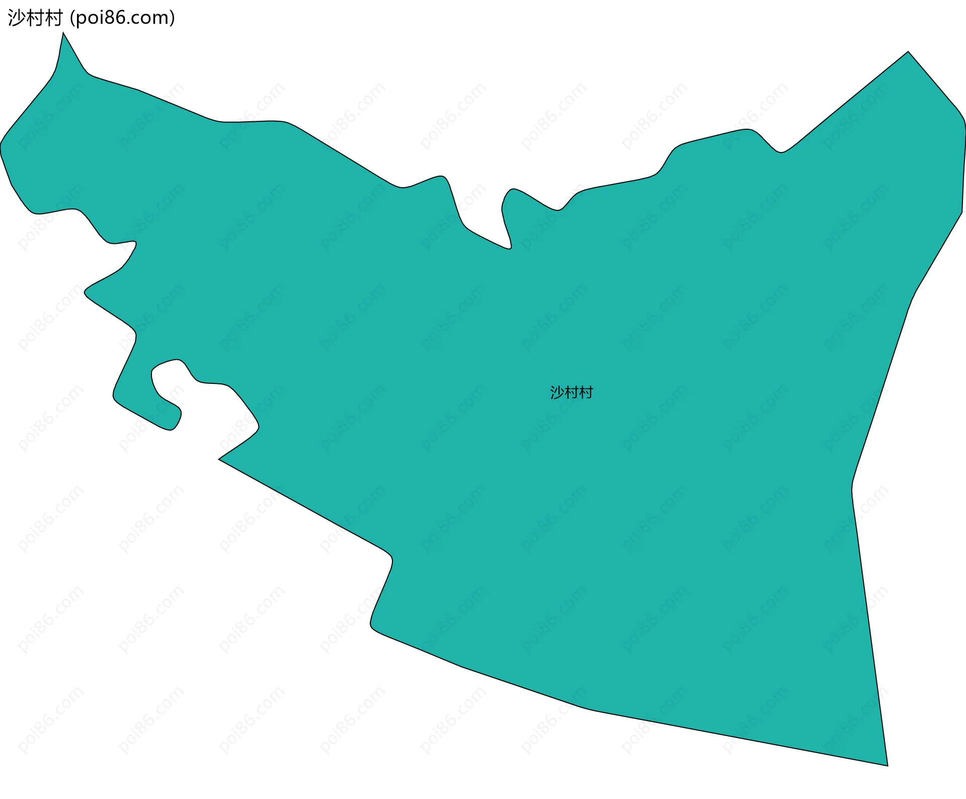 沙村村边界地图