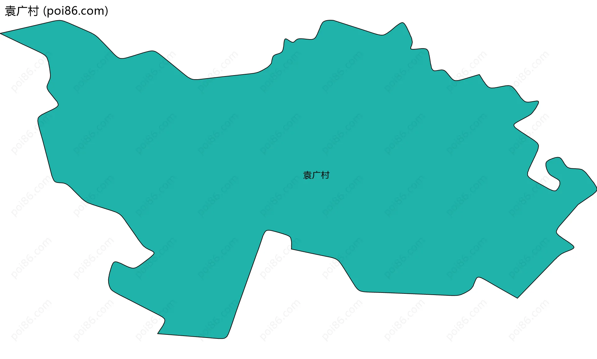 袁广村边界地图