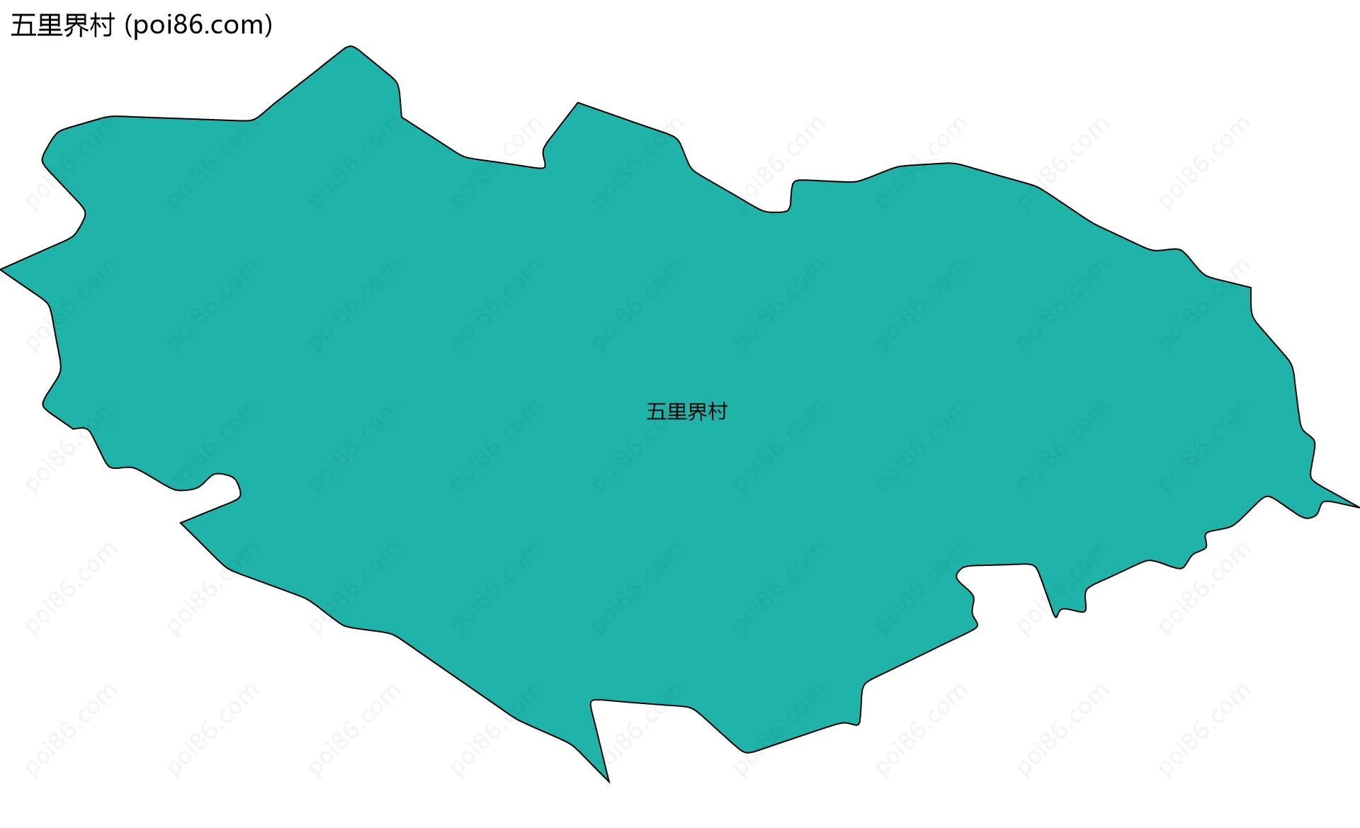 五里界村边界地图