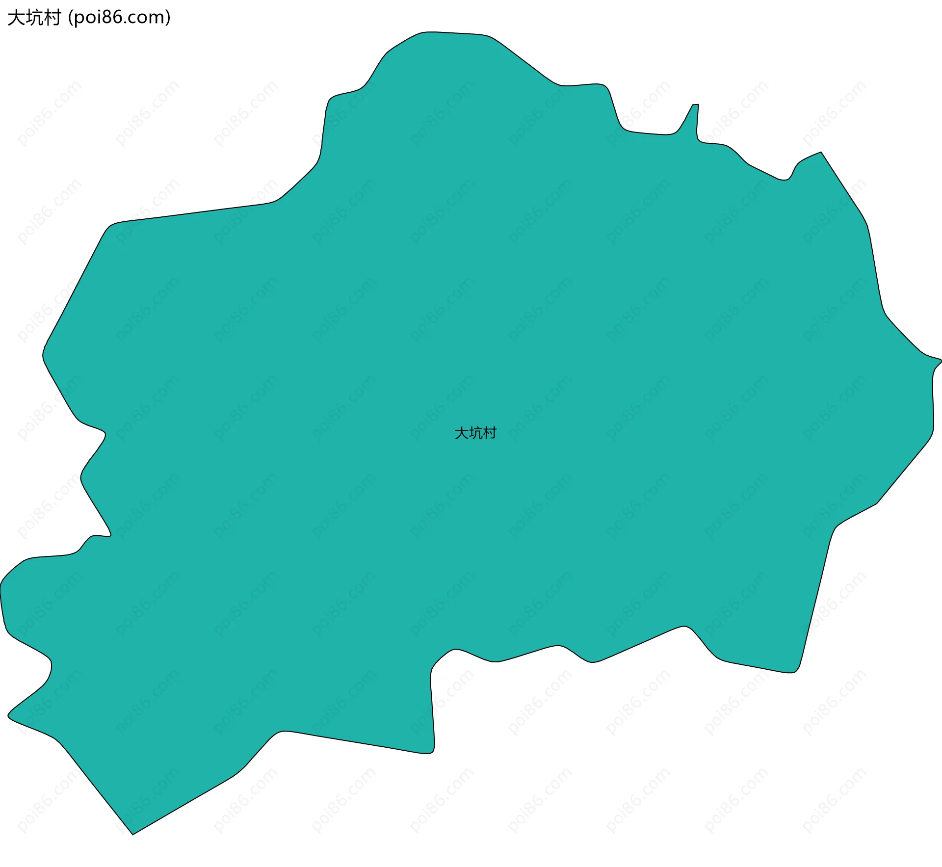 大坑村边界地图