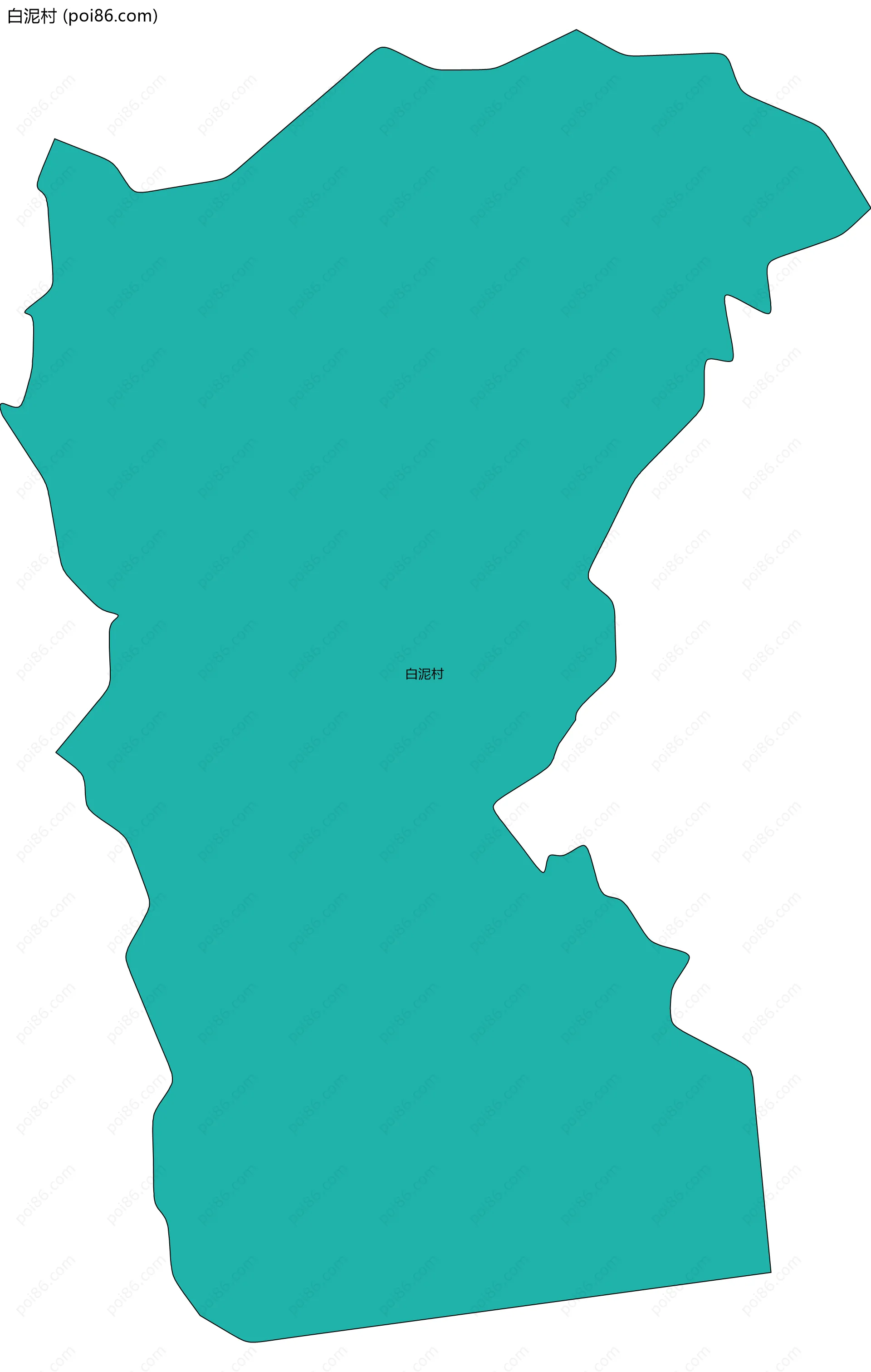 白泥村边界地图