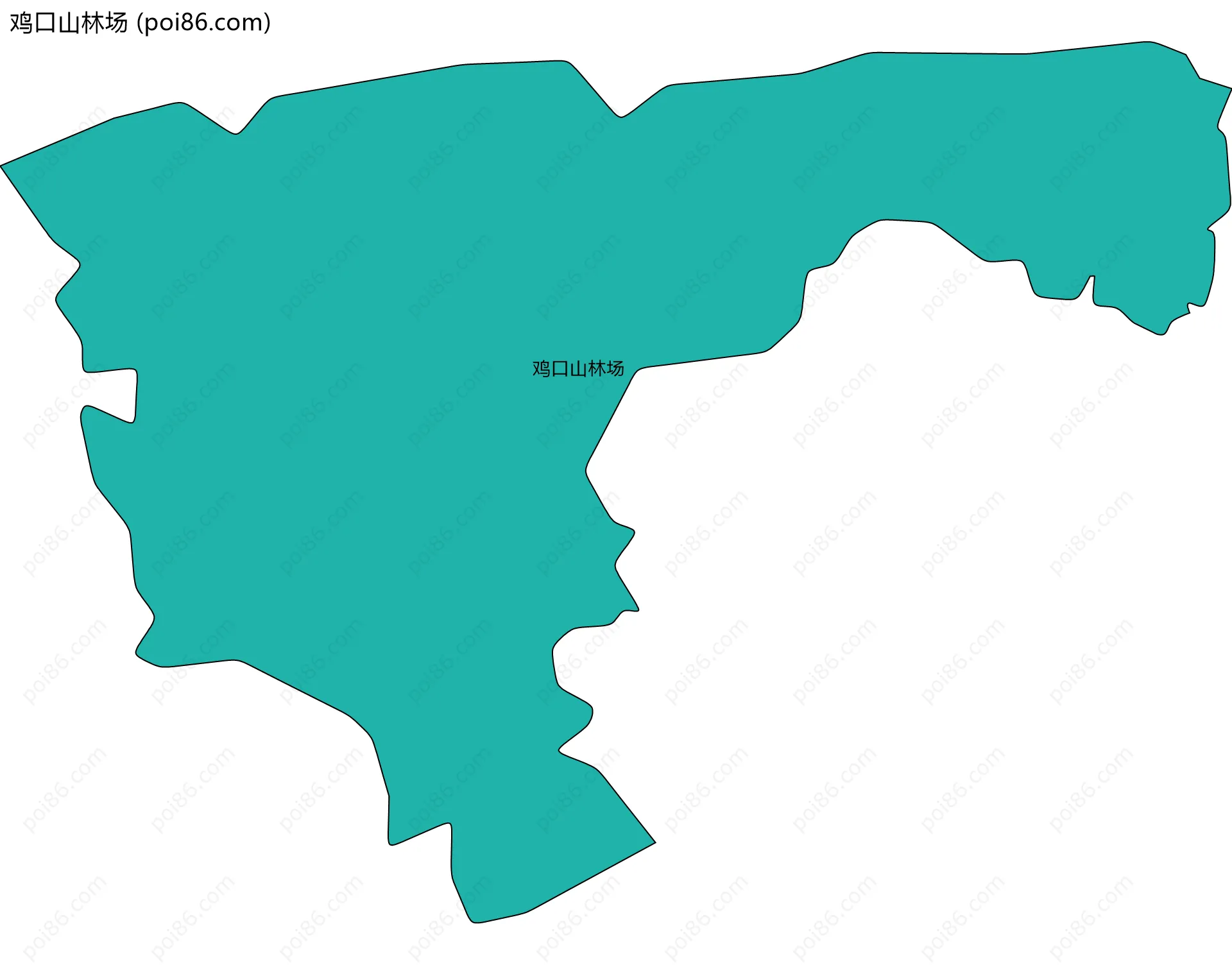 鸡口山林场边界地图